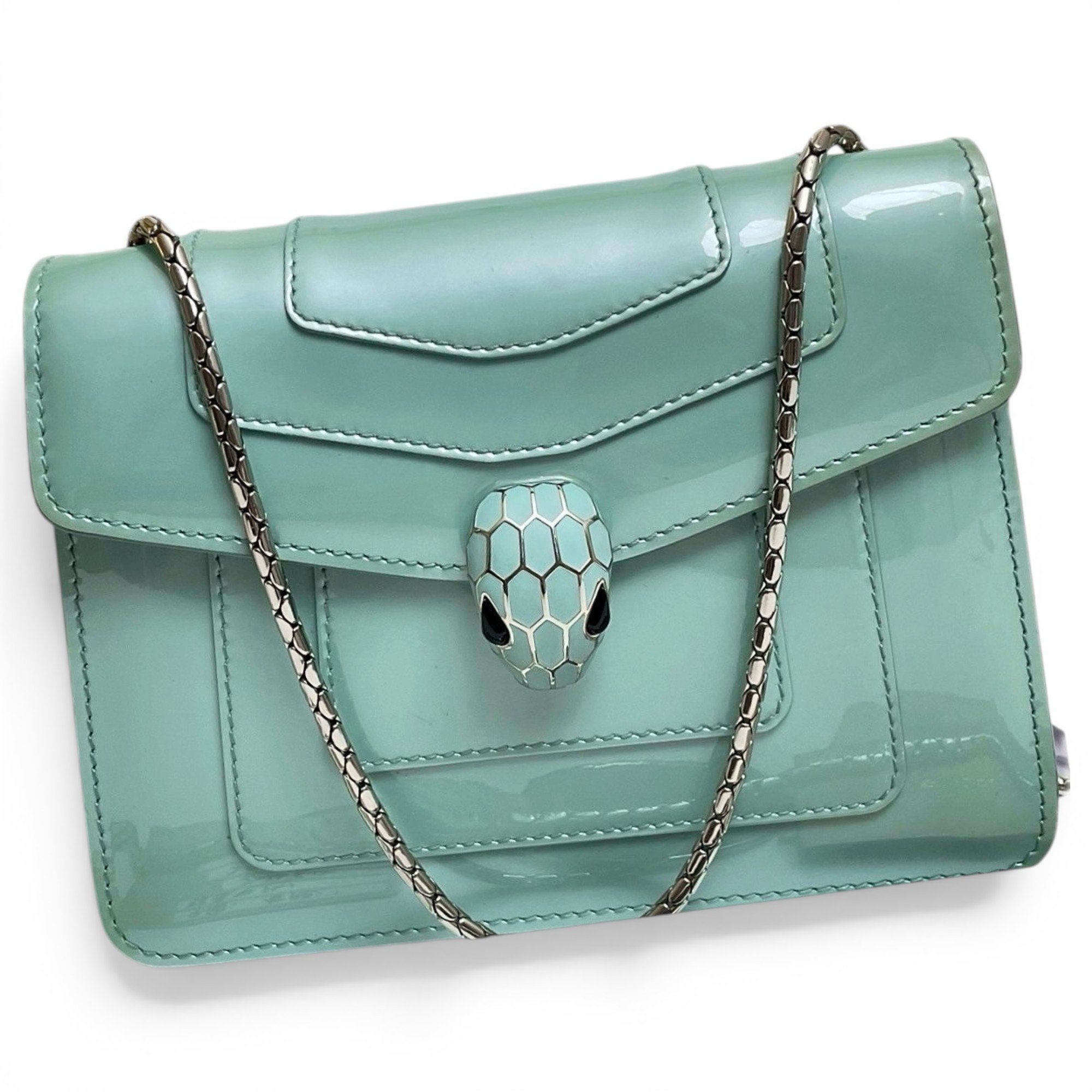 Serpenti leather handbag