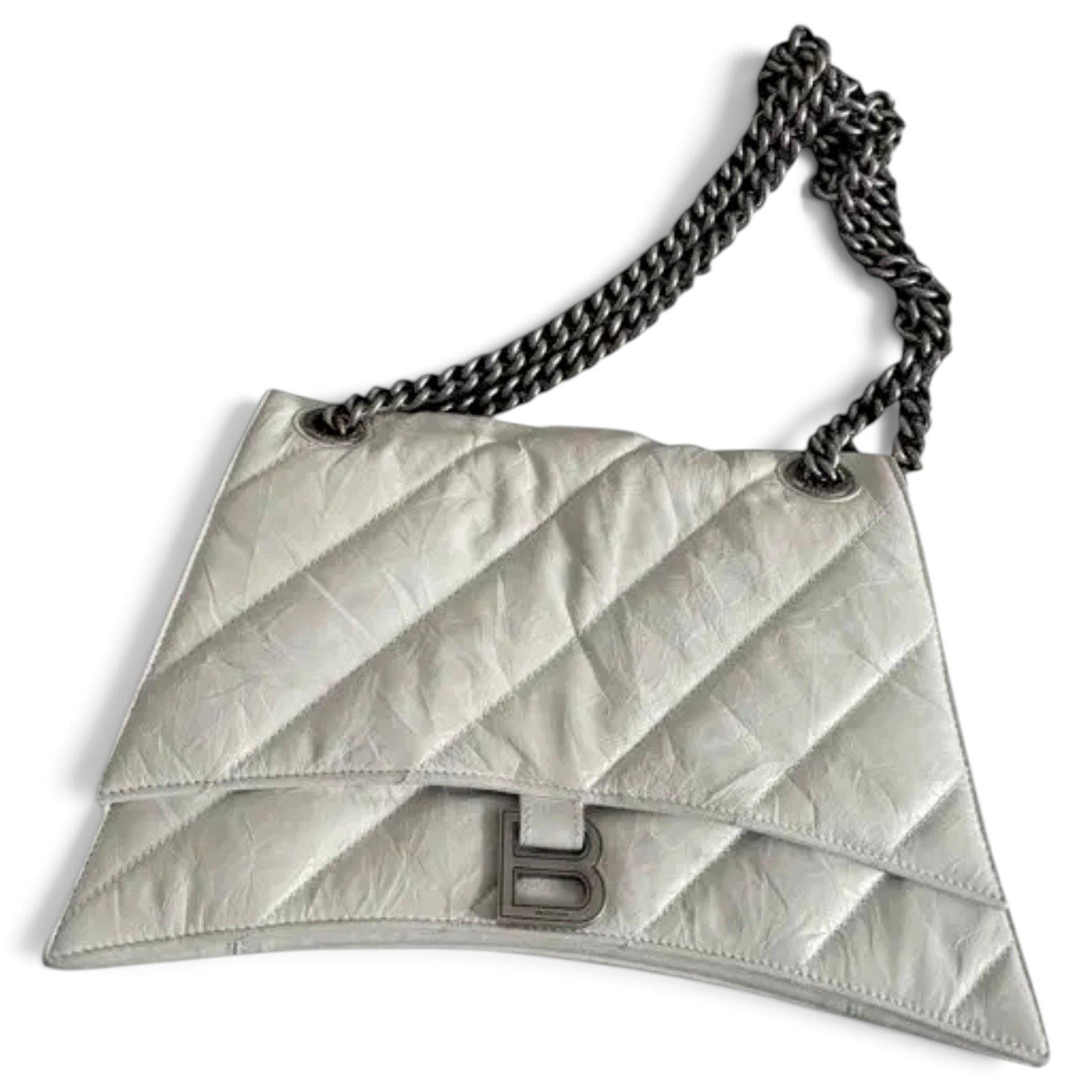 Crush leather handbag
