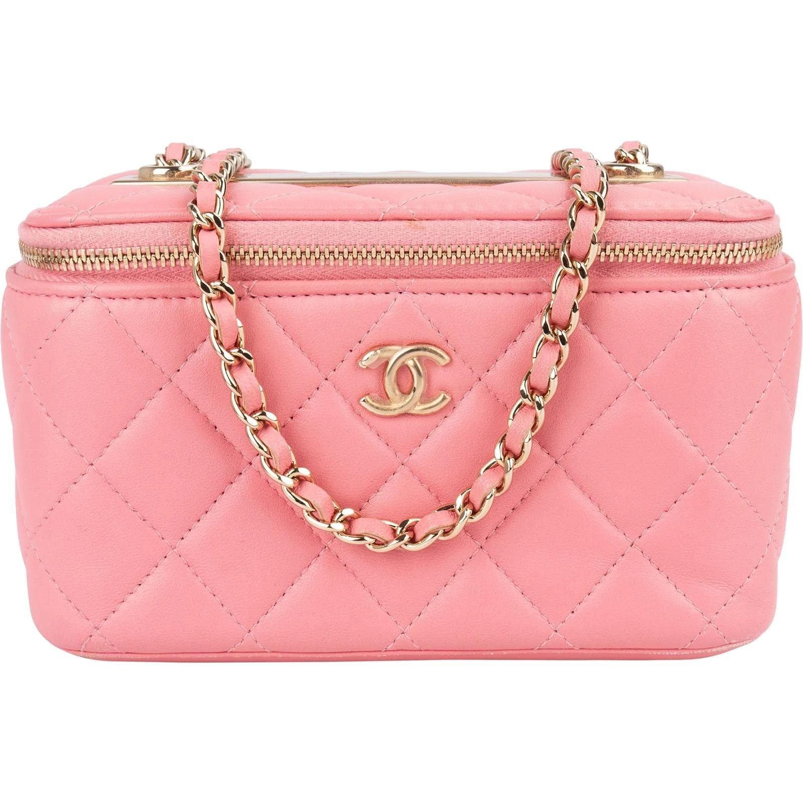 Trendy CC Vanity leather crossbody bag