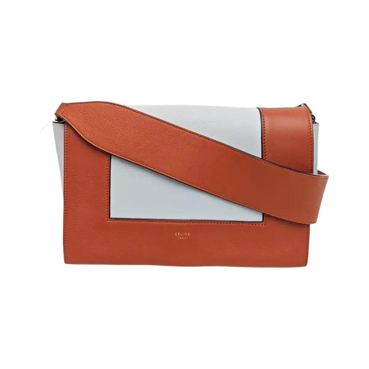 Frame leather handbag