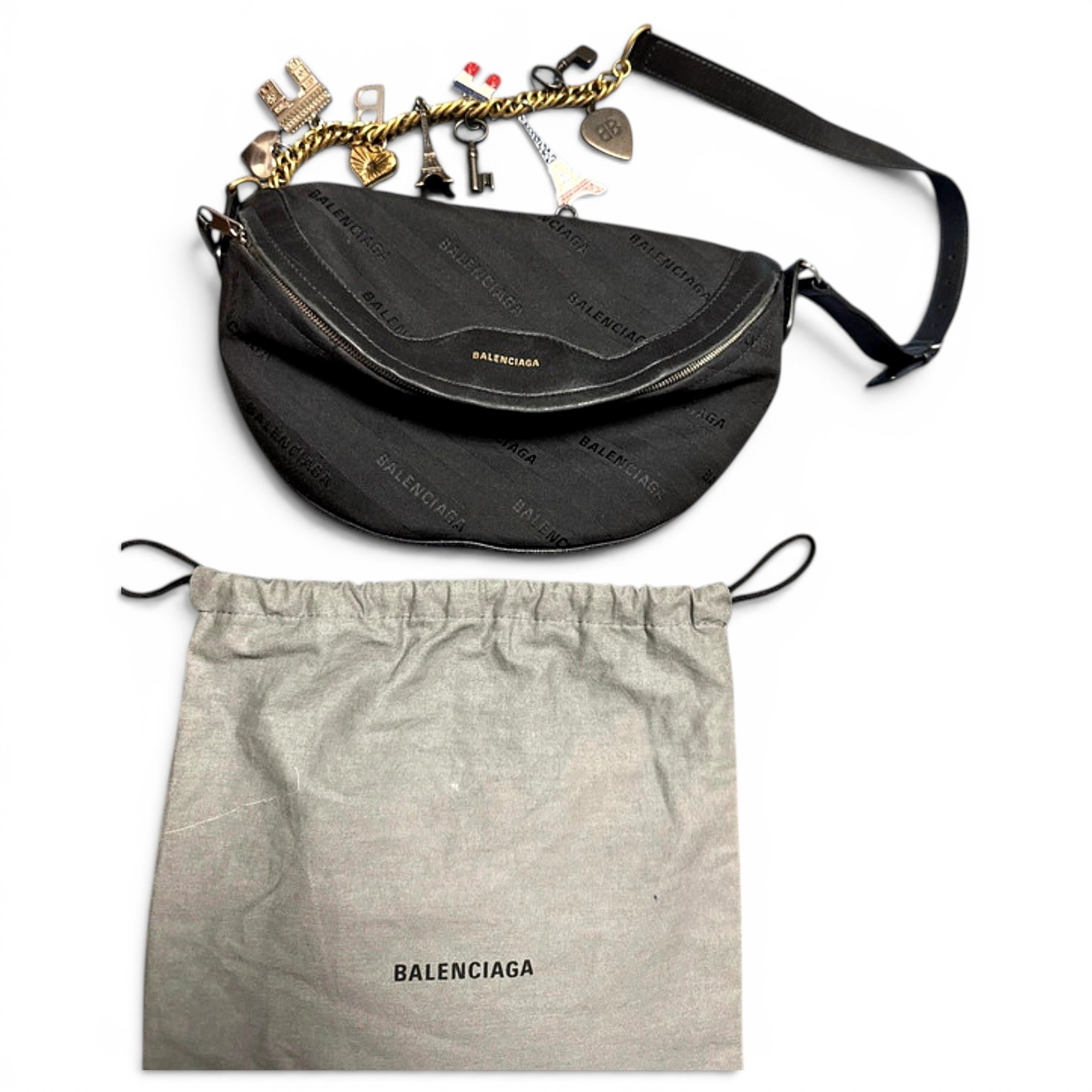 Leather clutch bag