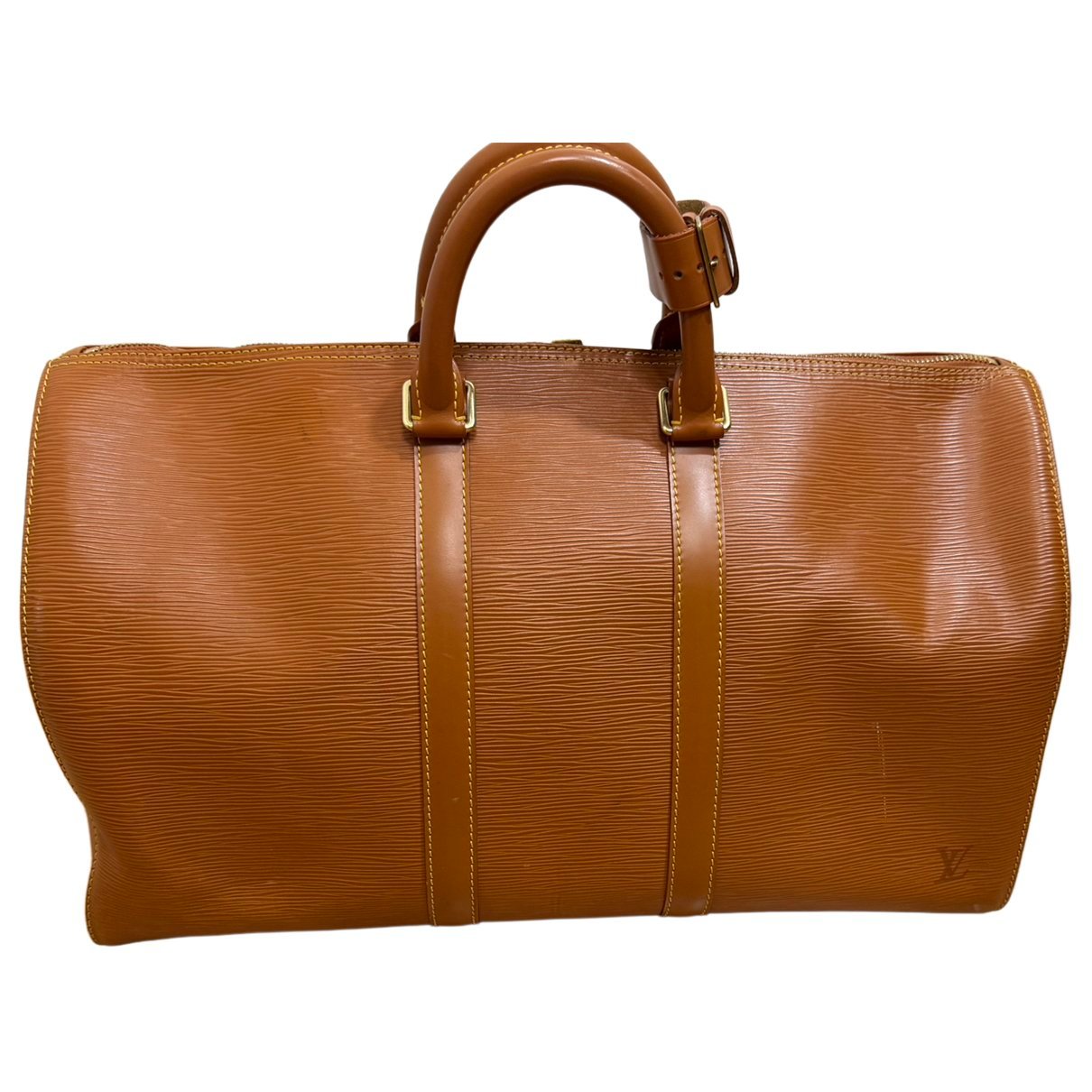 Keepall leather travel bag