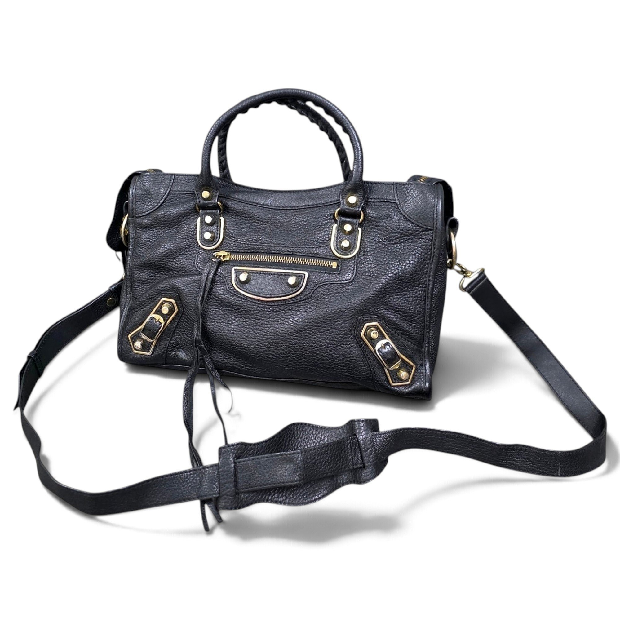 Balenciaga Classic Metalic leather handbag