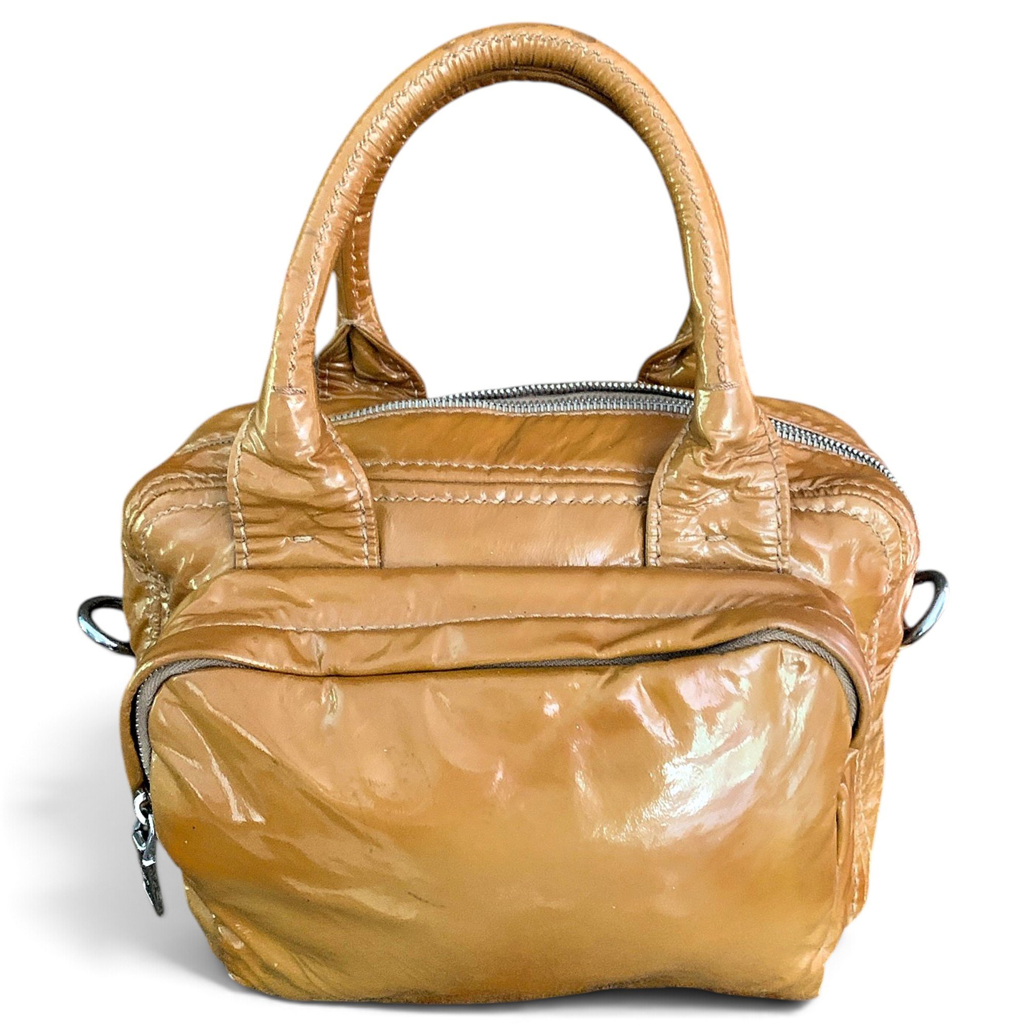 Patent leather handbag