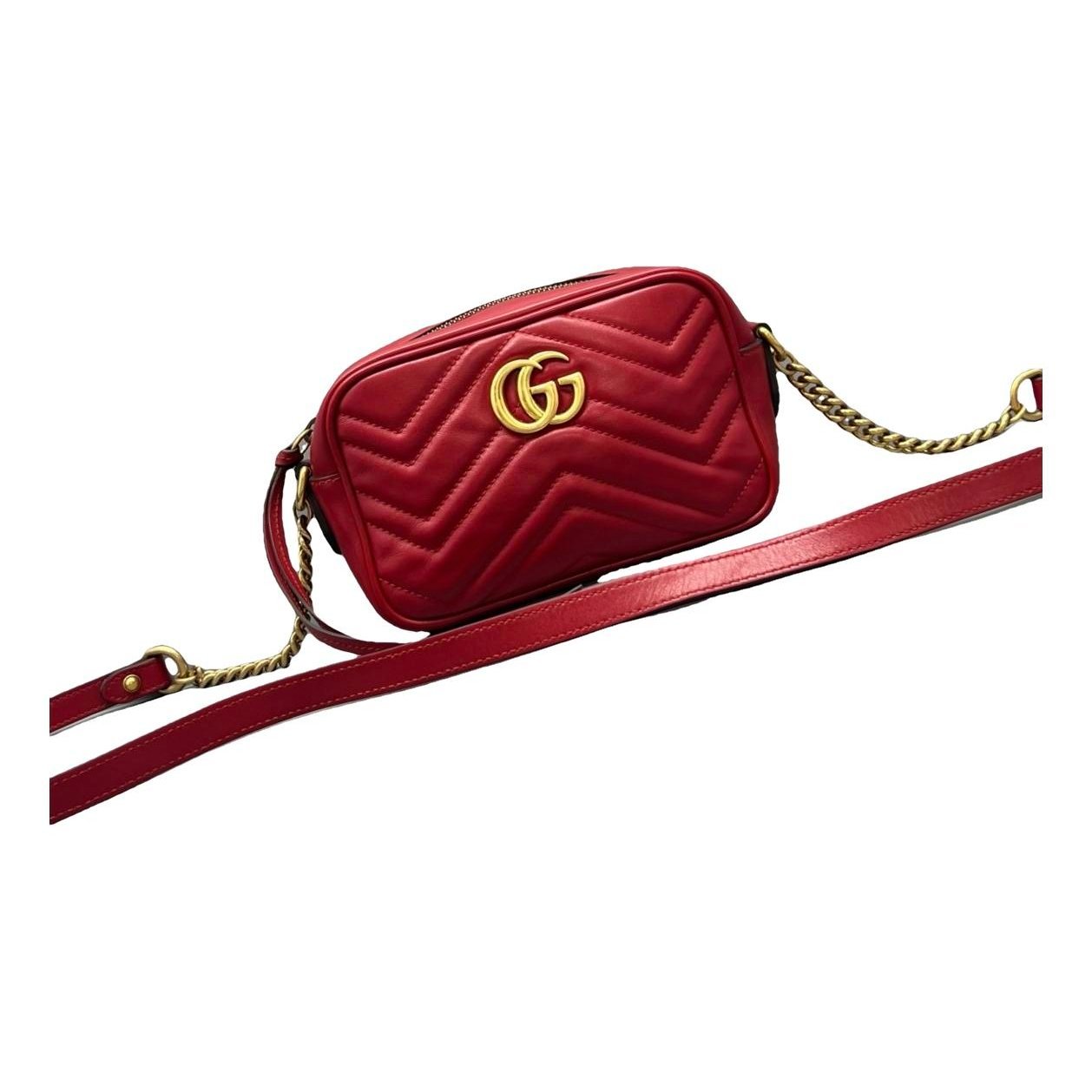 Pearly GG Marmont leather handbag