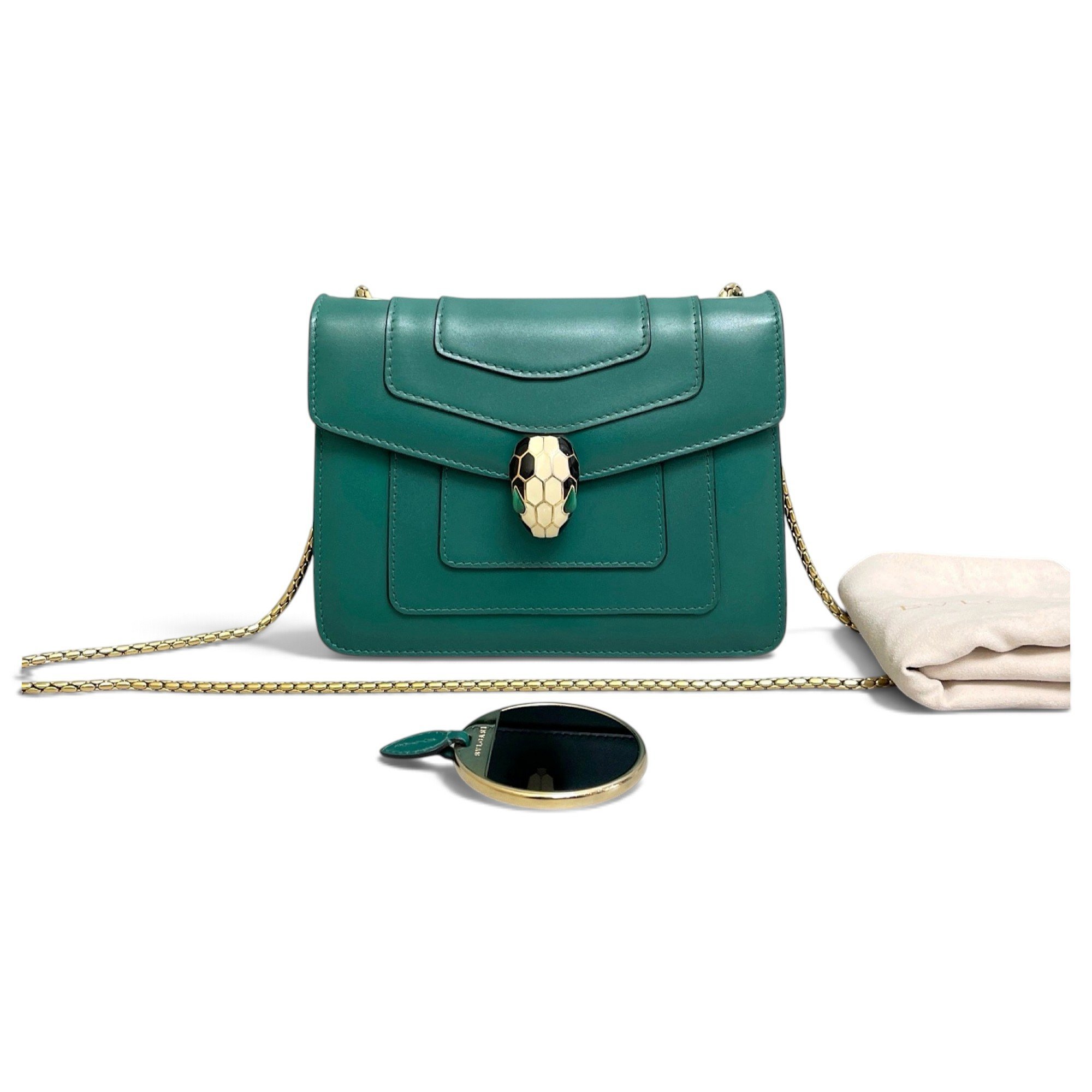 Serpenti leather handbag