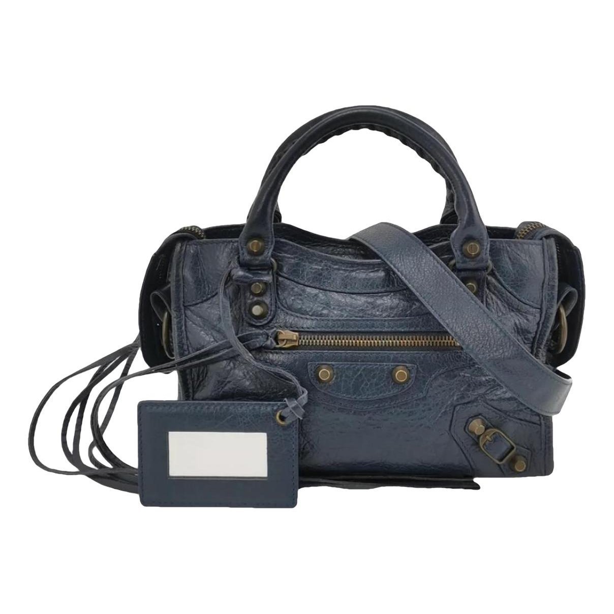 City leather handbag