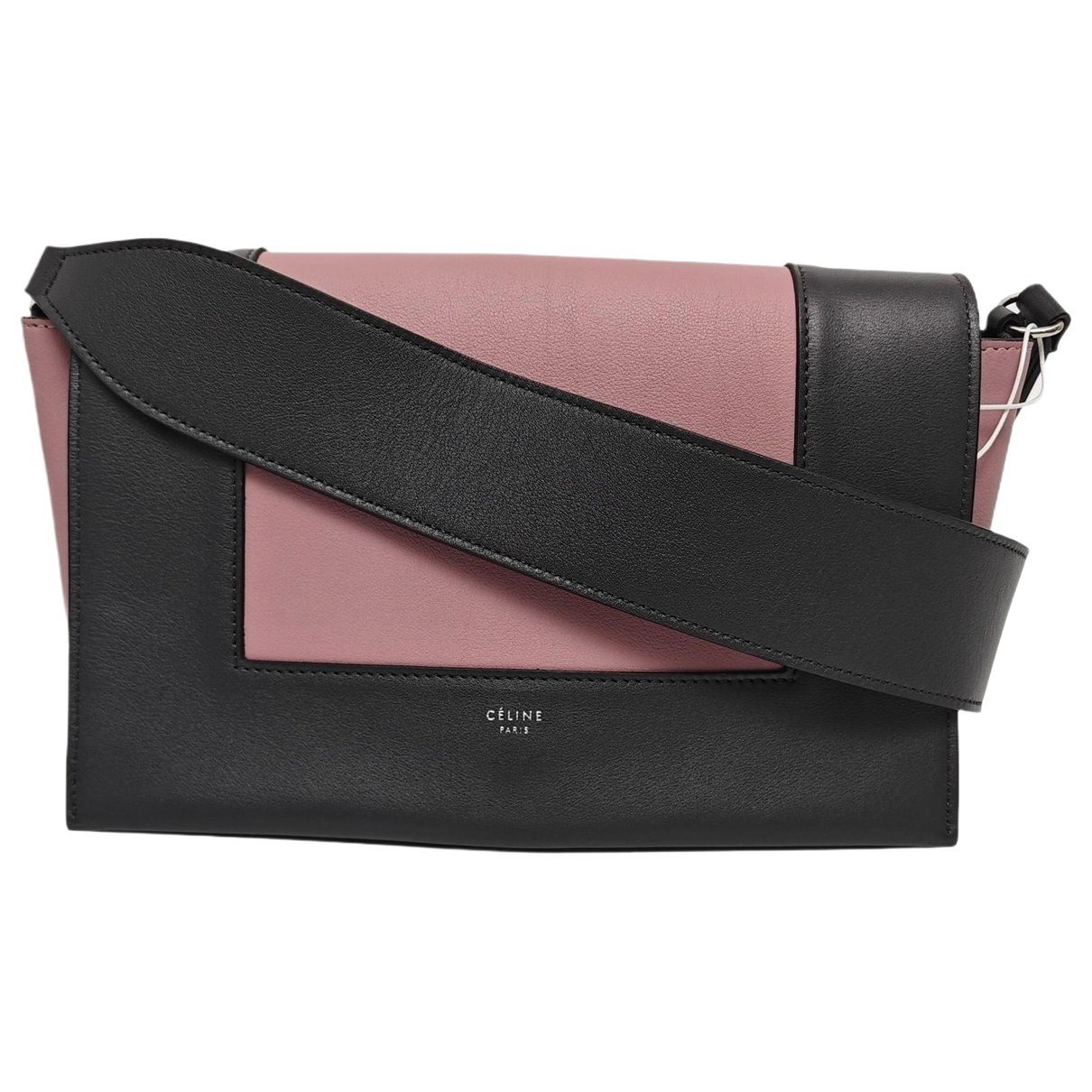 Frame leather handbag