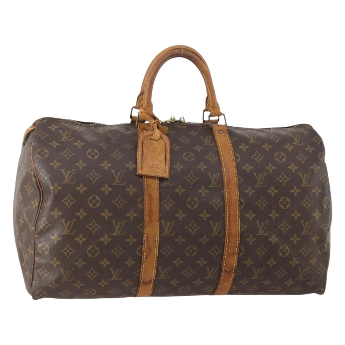 Keepall leather travel bag