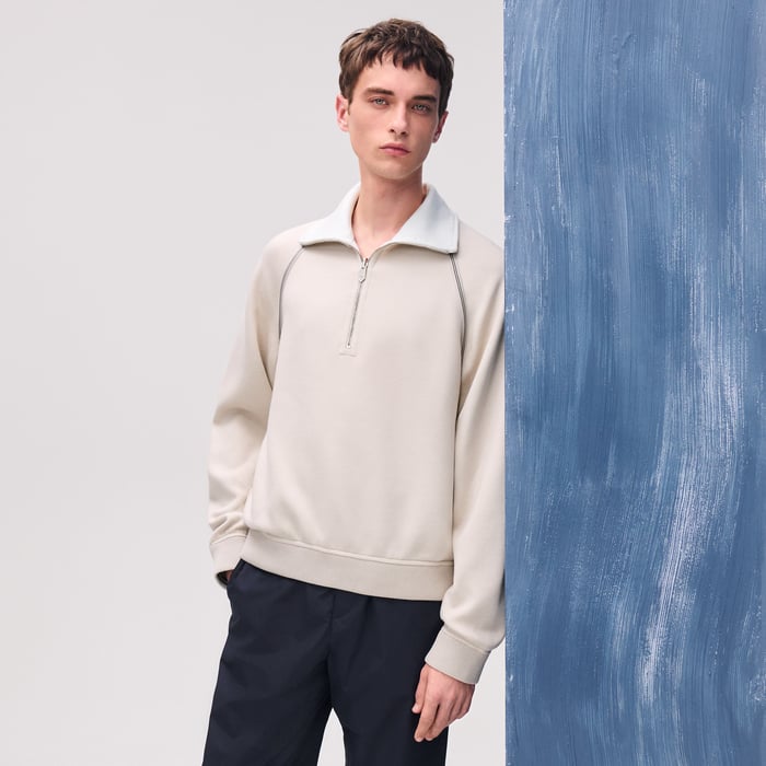 Vapeur "Reversible Sport" Full-zip Sweater