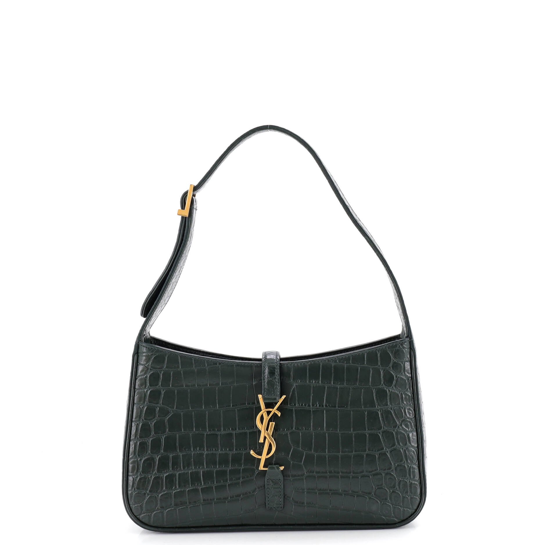 Le 5 a 7 Hobo Crocodile Embossed Leather Small