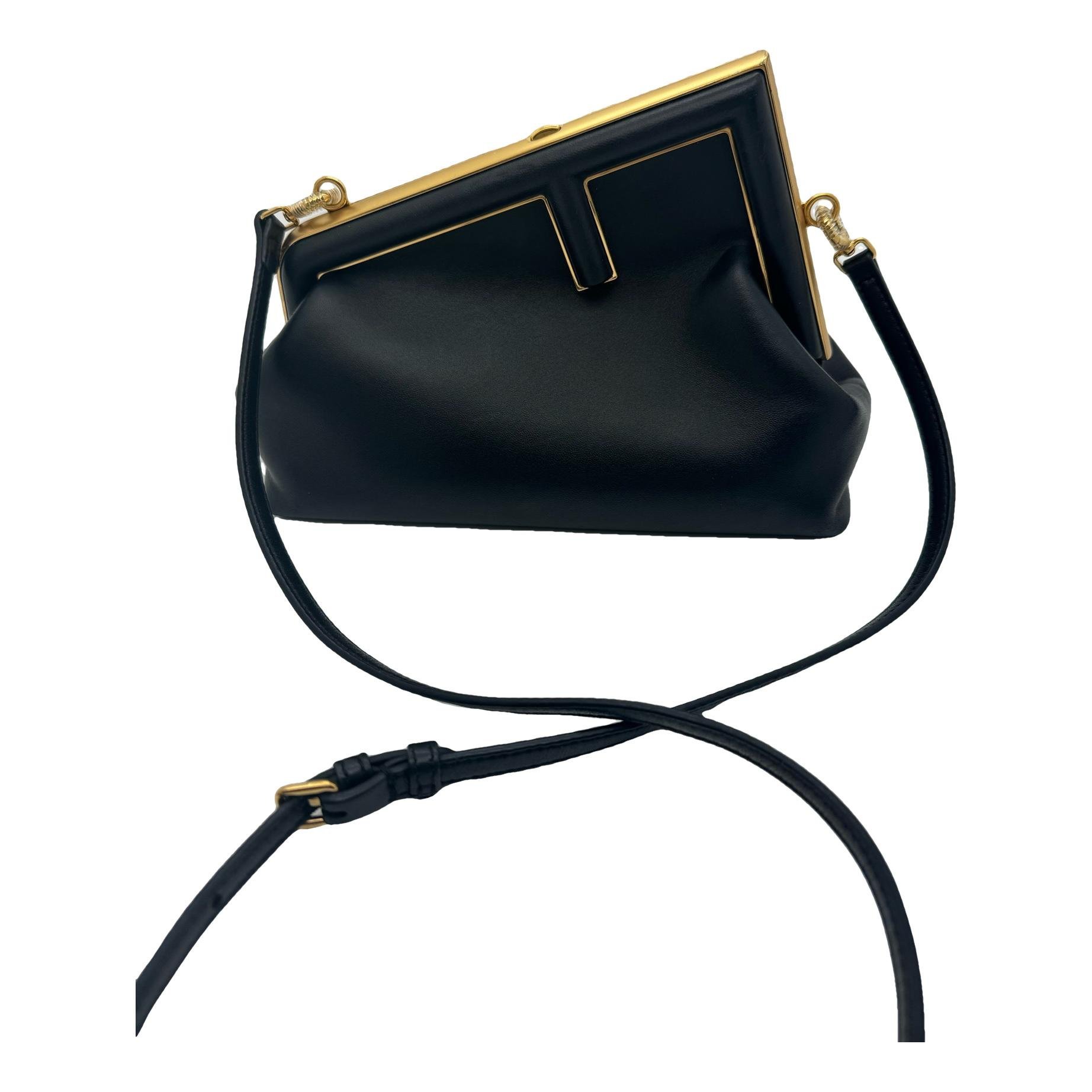 First leather handbag