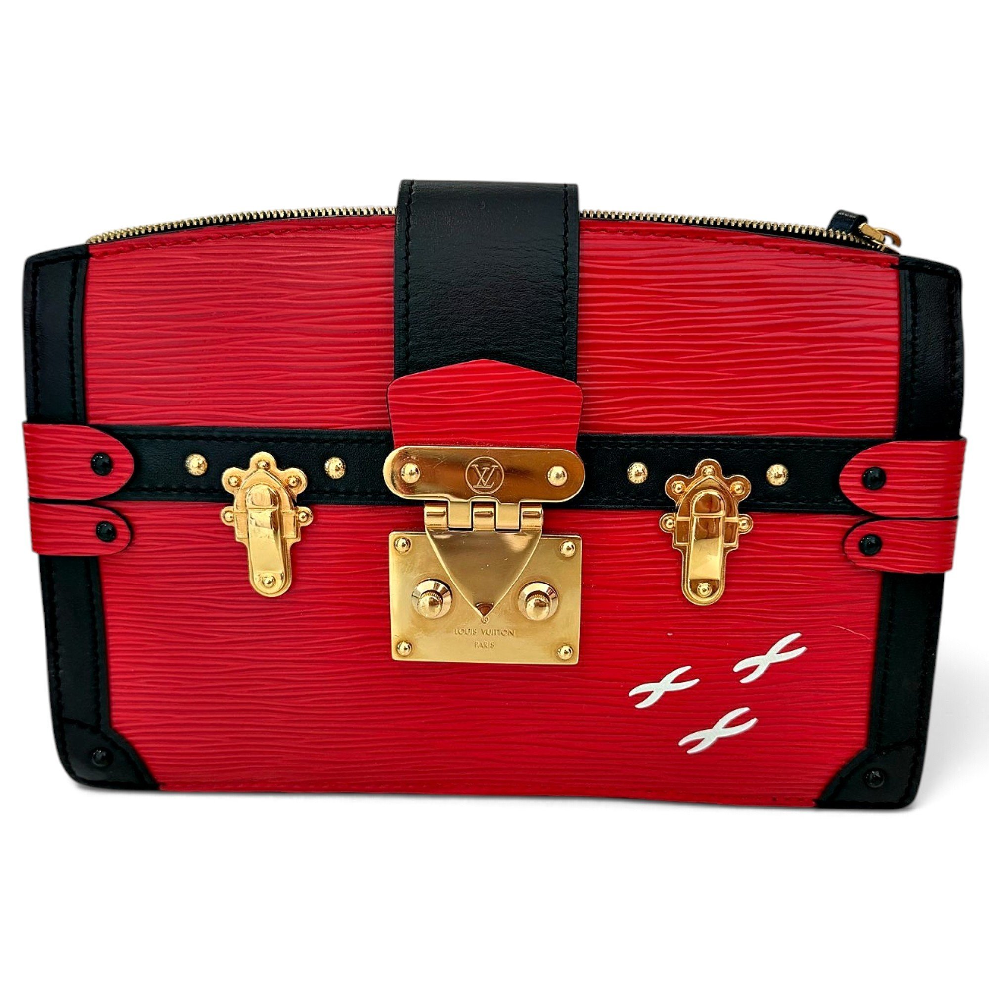 Petite Malle leather clutch bag