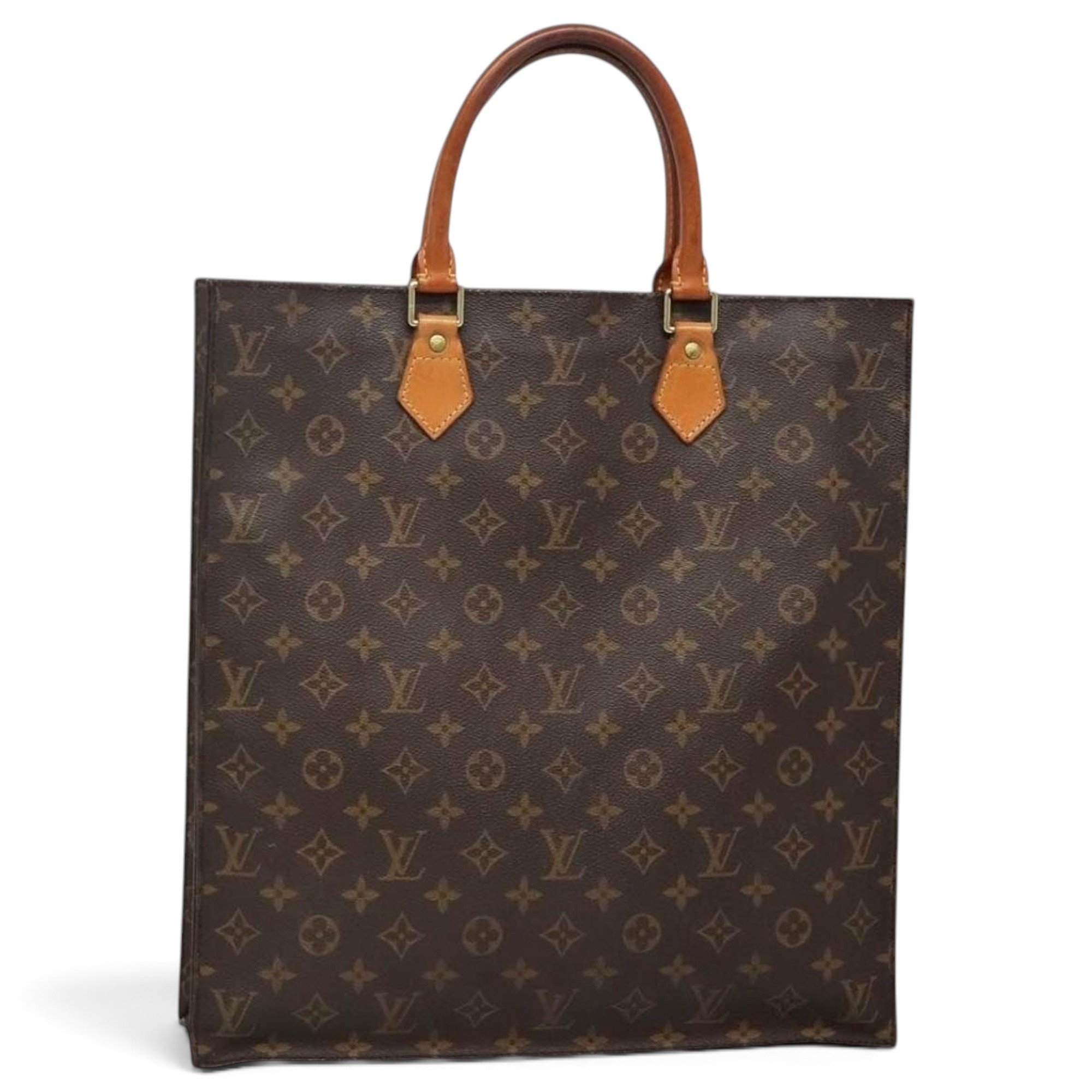Plat leather handbag