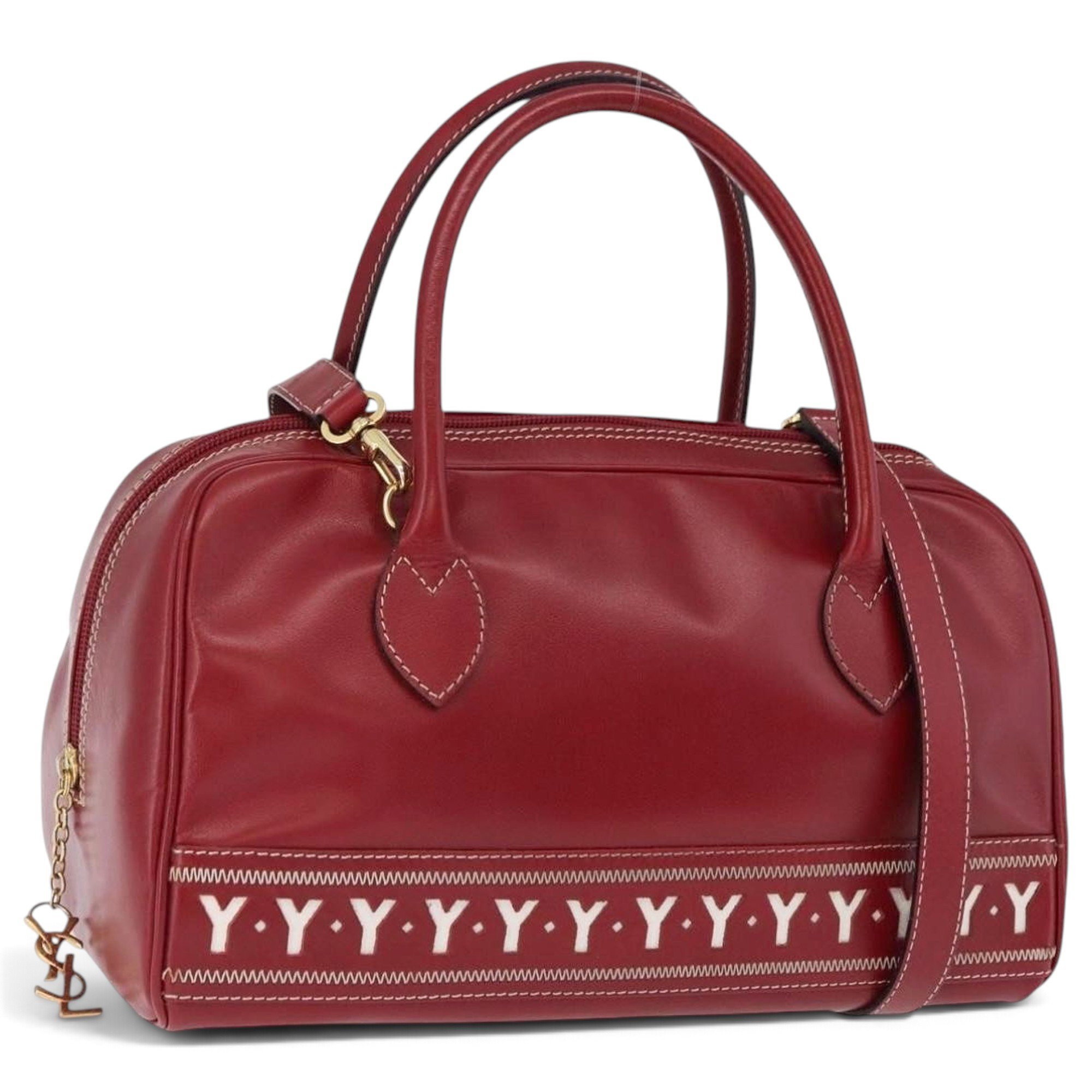 Y leather handbag