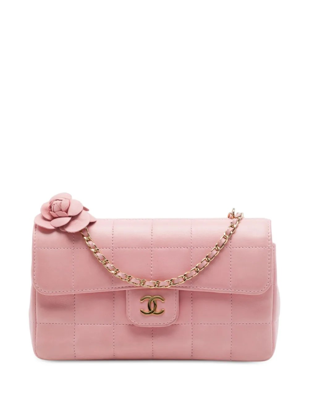2003-2004 Mini CC Chocolate Bar Lambskin Camellia Flap crossbody bag