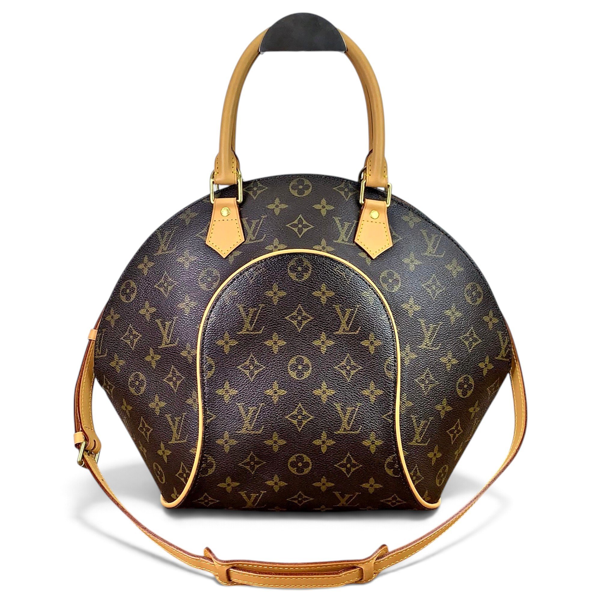 Ellipse leather crossbody bag