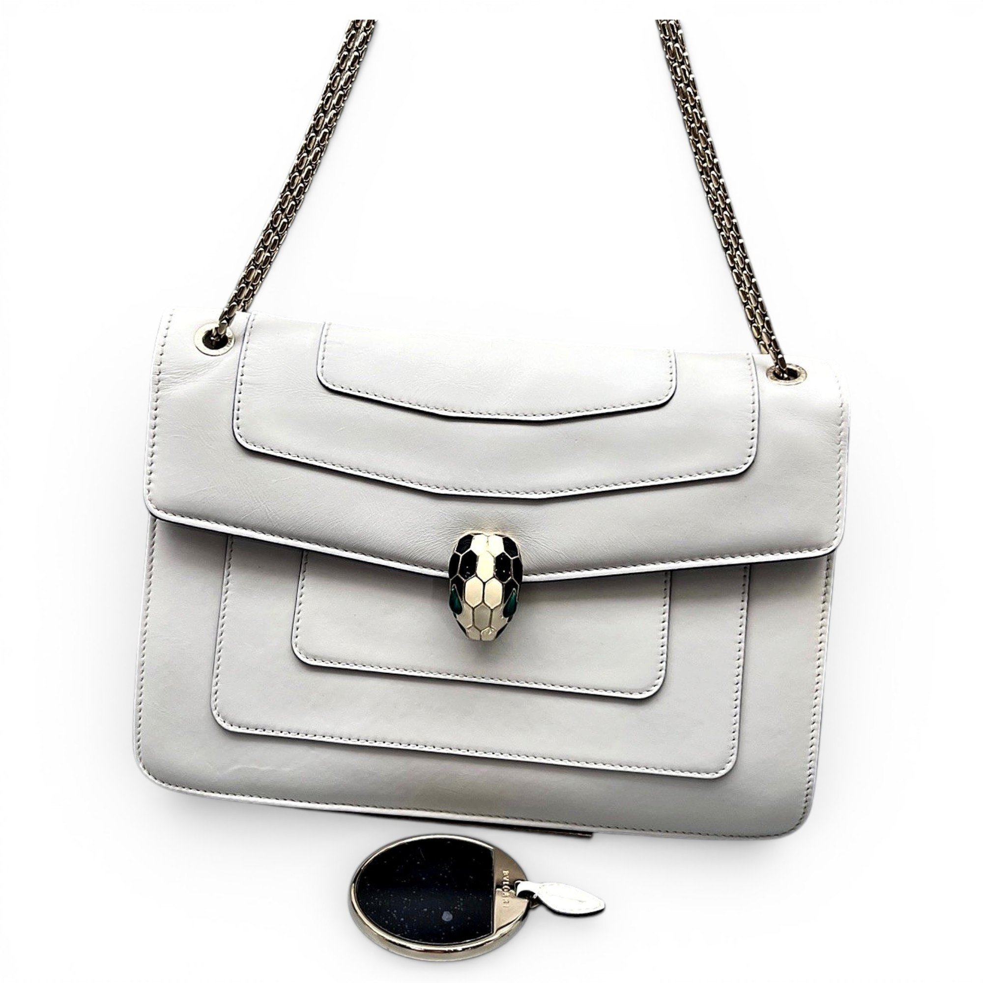 Serpenti leather handbag