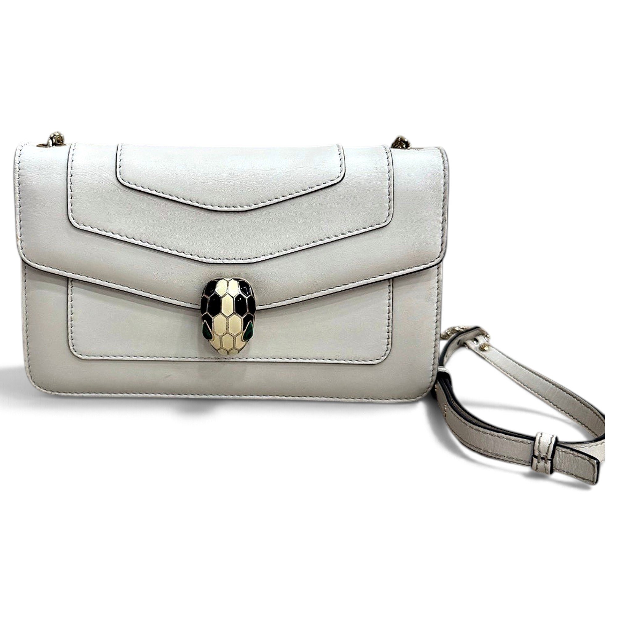 Serpenti leather handbag