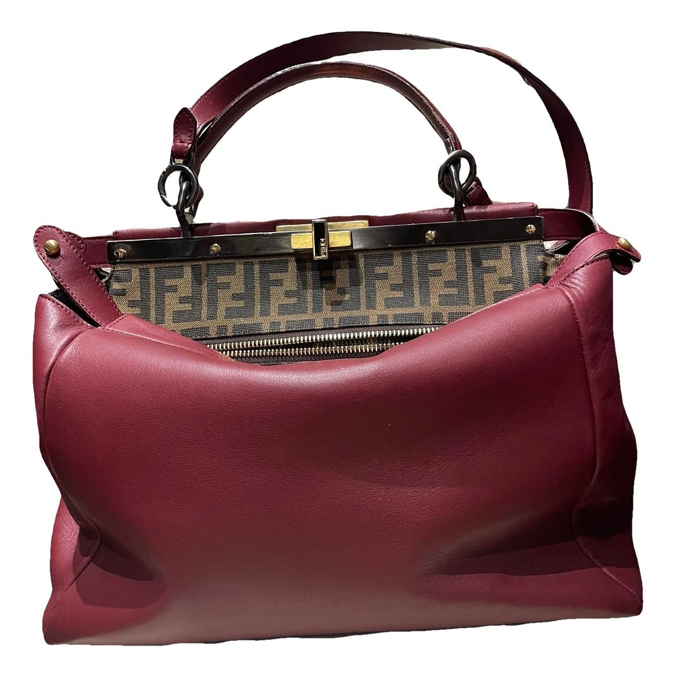 Peekaboo leather handbag