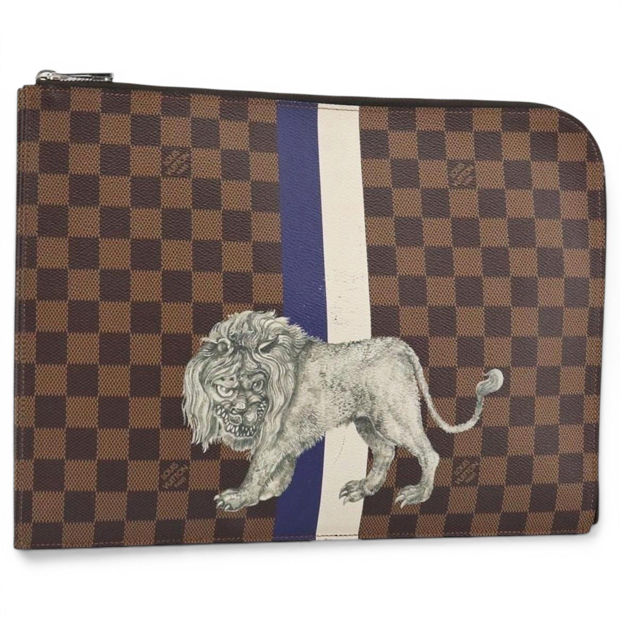 Leather clutch bag