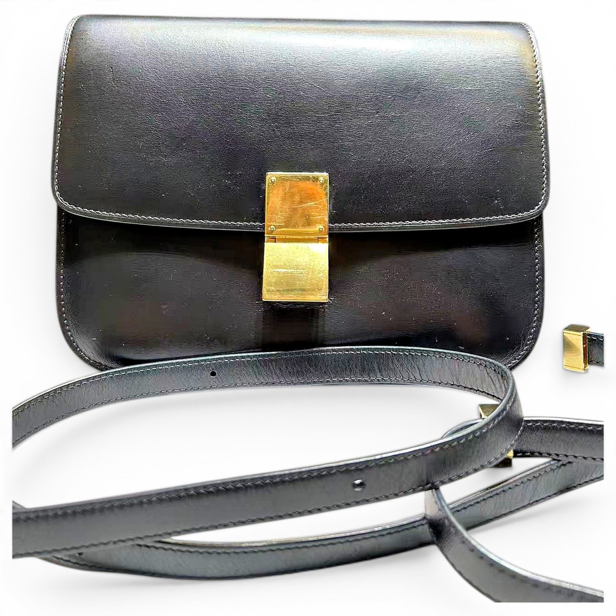 Classic leather crossbody bag