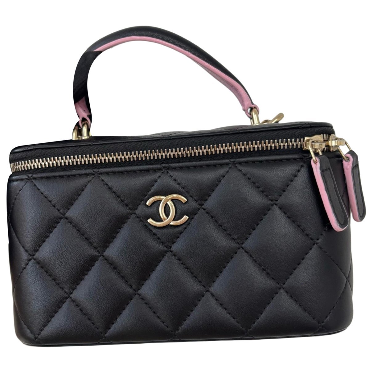 Vanity leather handbag