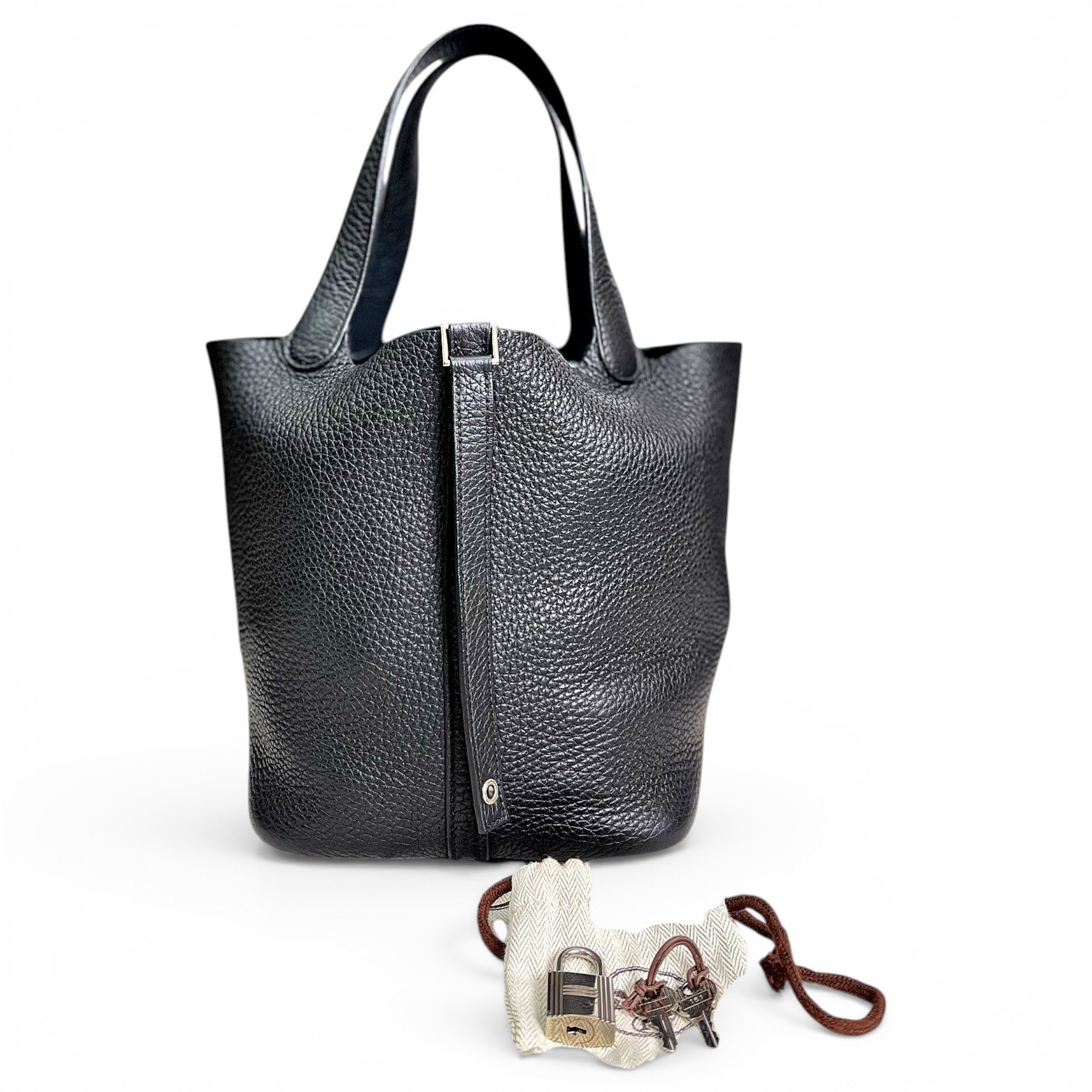 Picotin leather tote