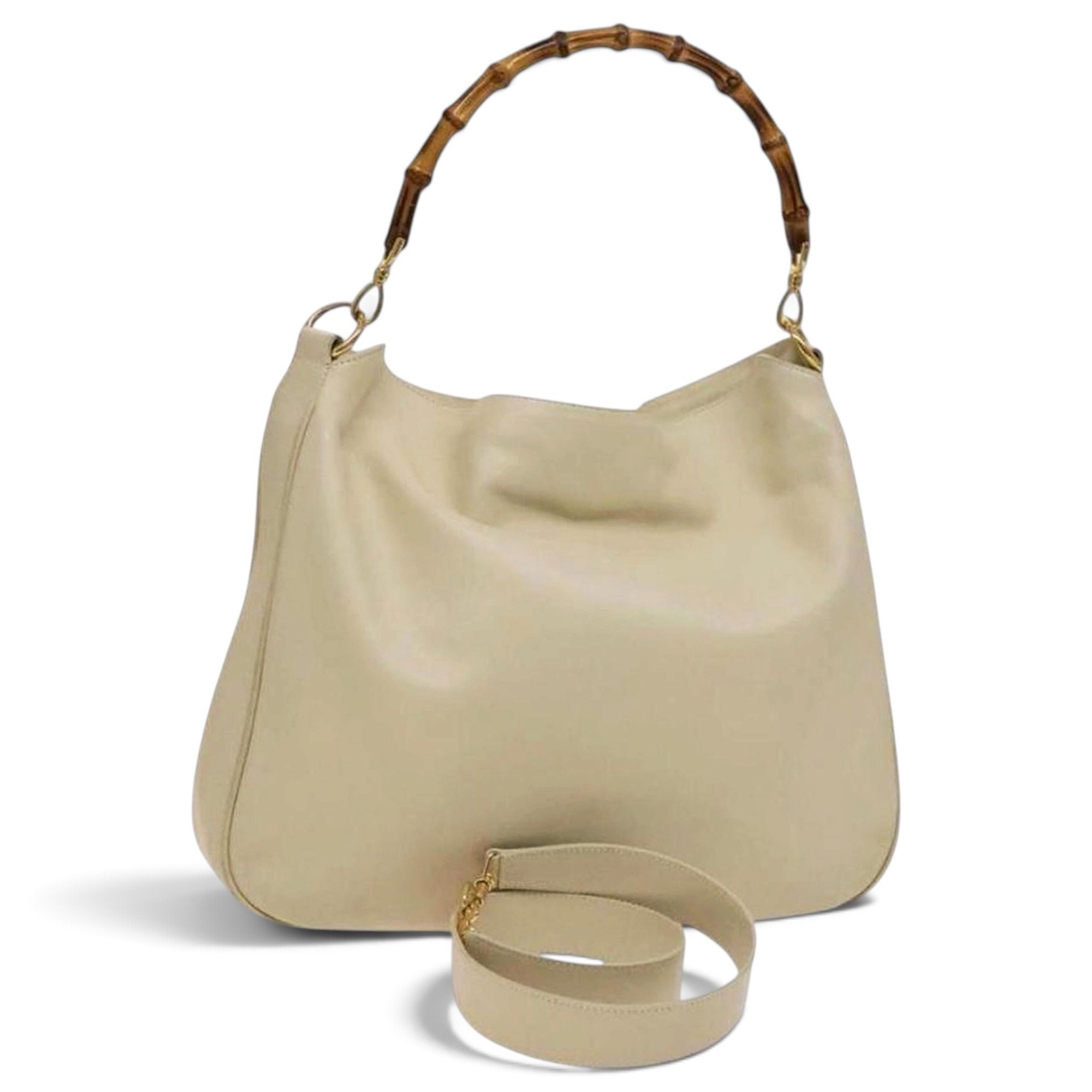 Bamboo leather handbag