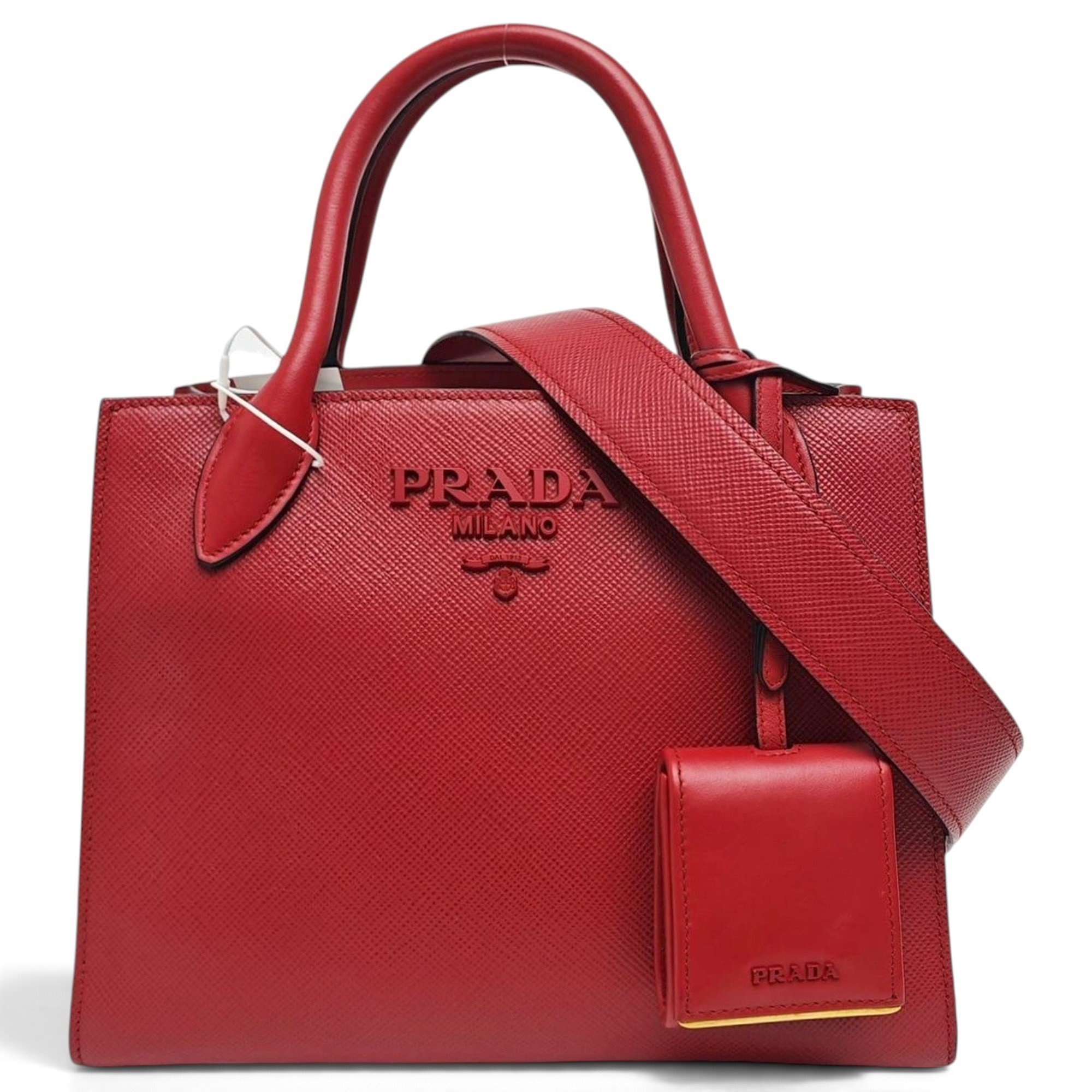 Monochrome leather handbag