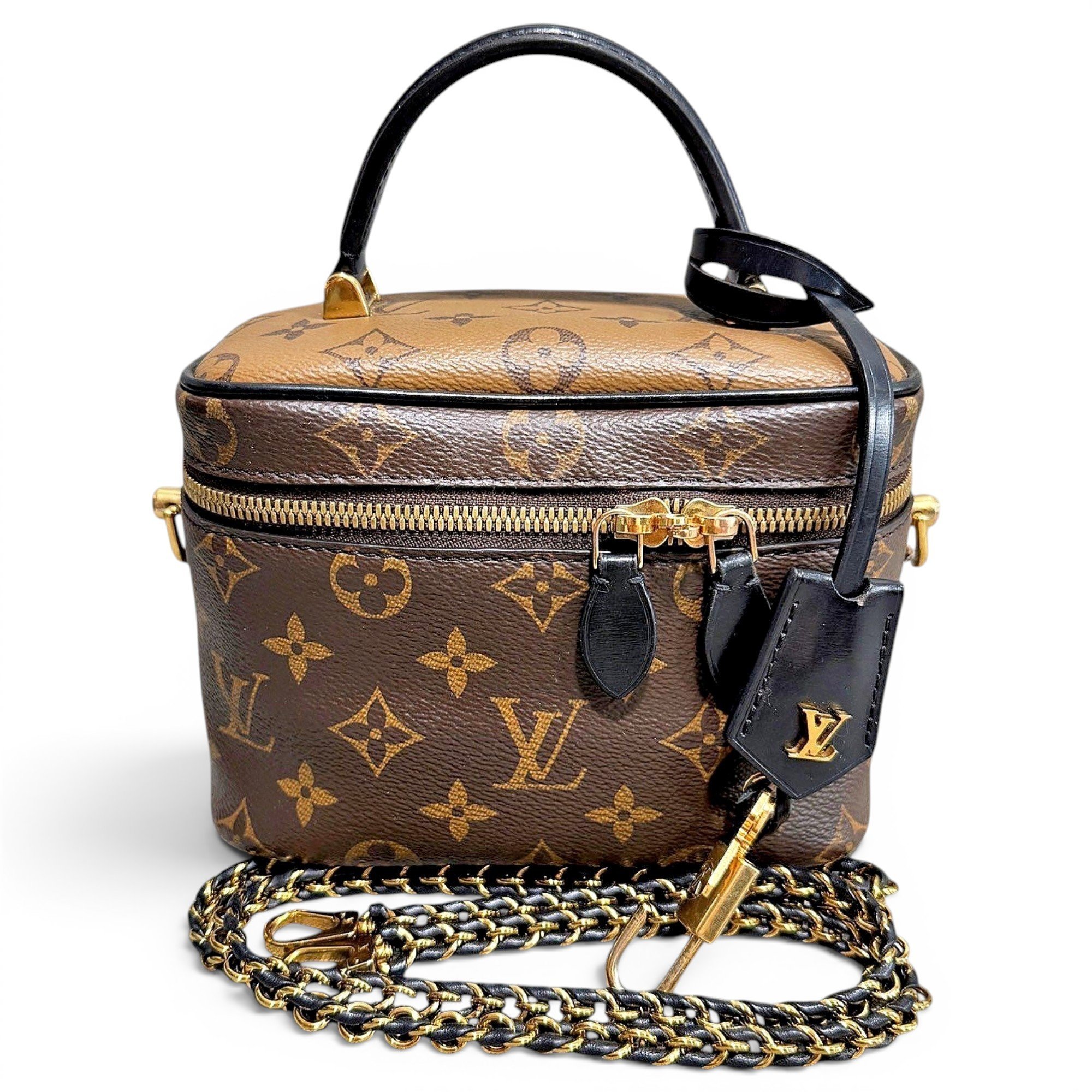 Vanity leather handbag