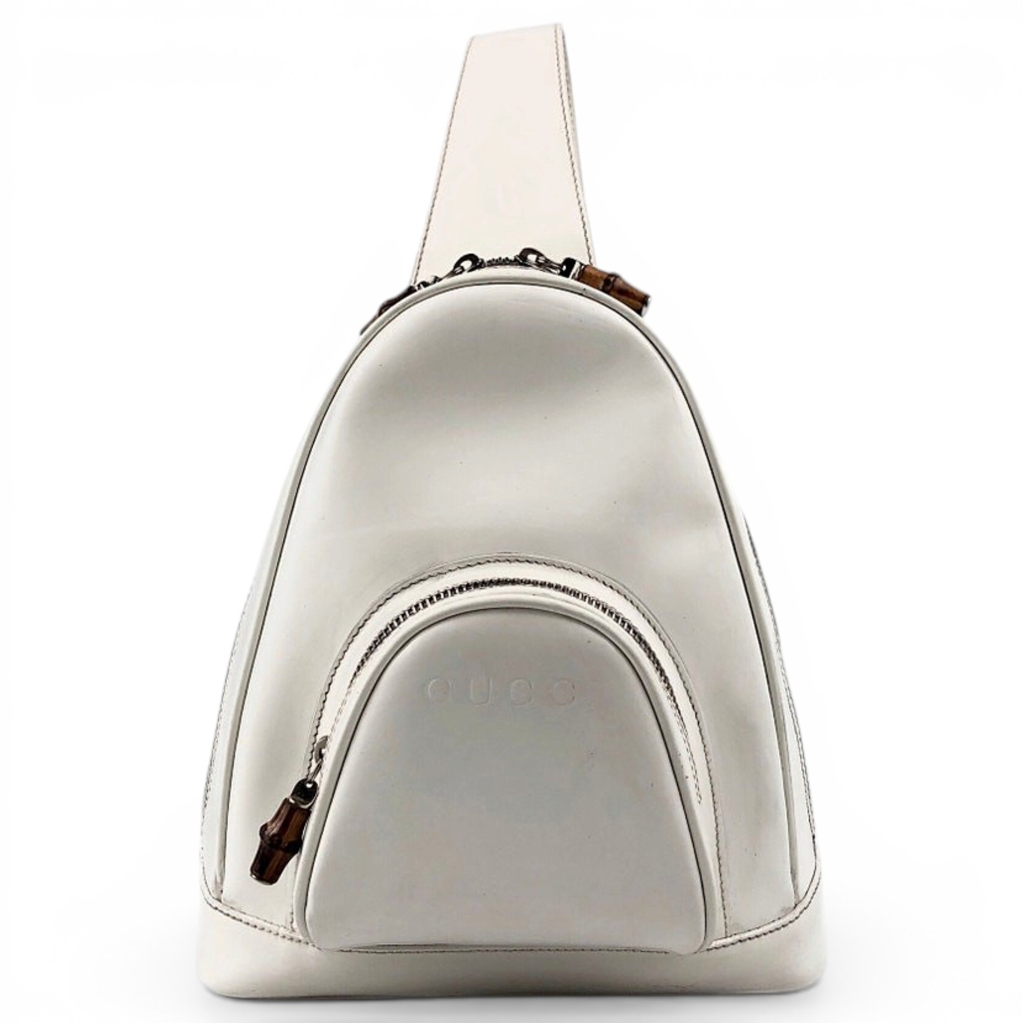 Patent leather backpack