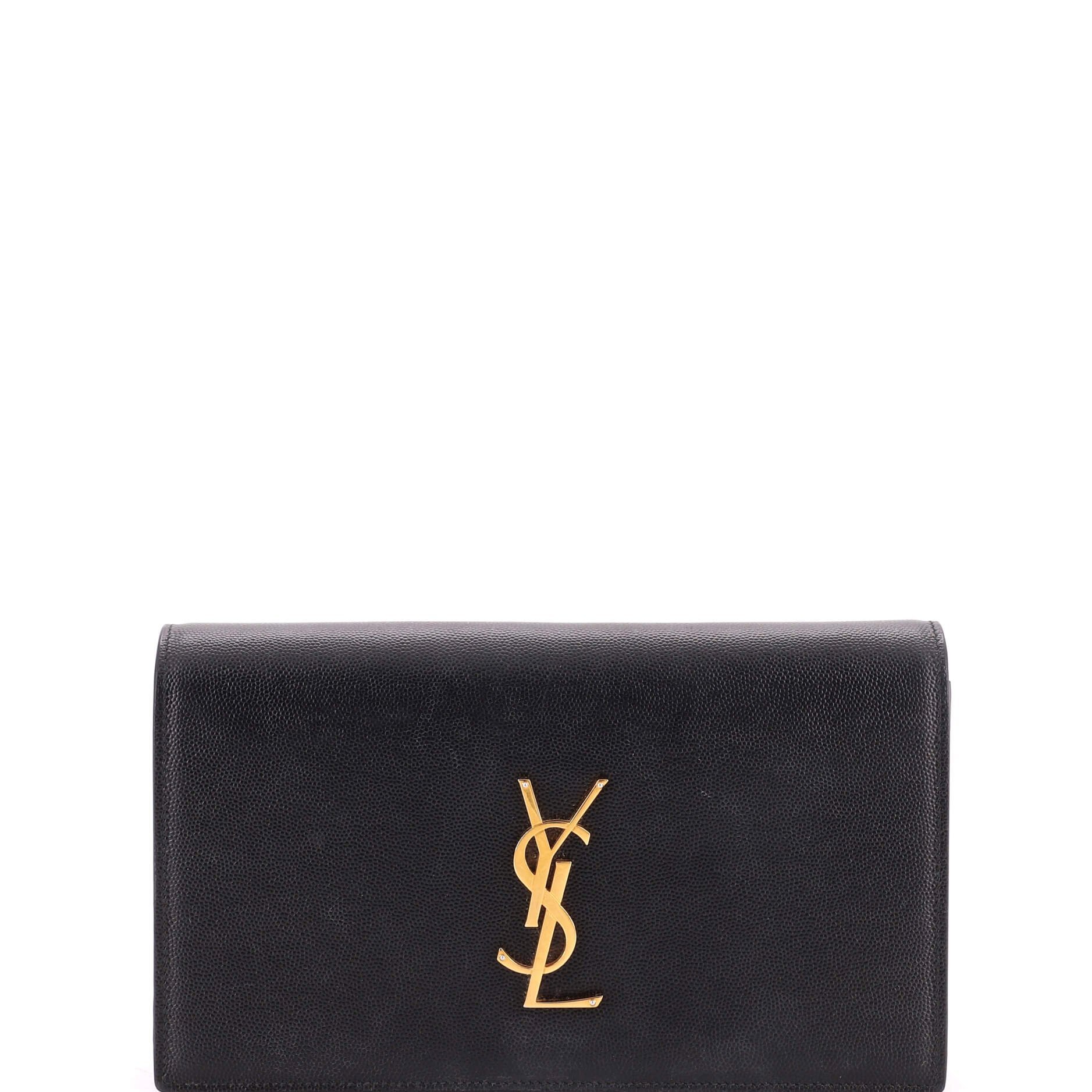 Leather clutch bag