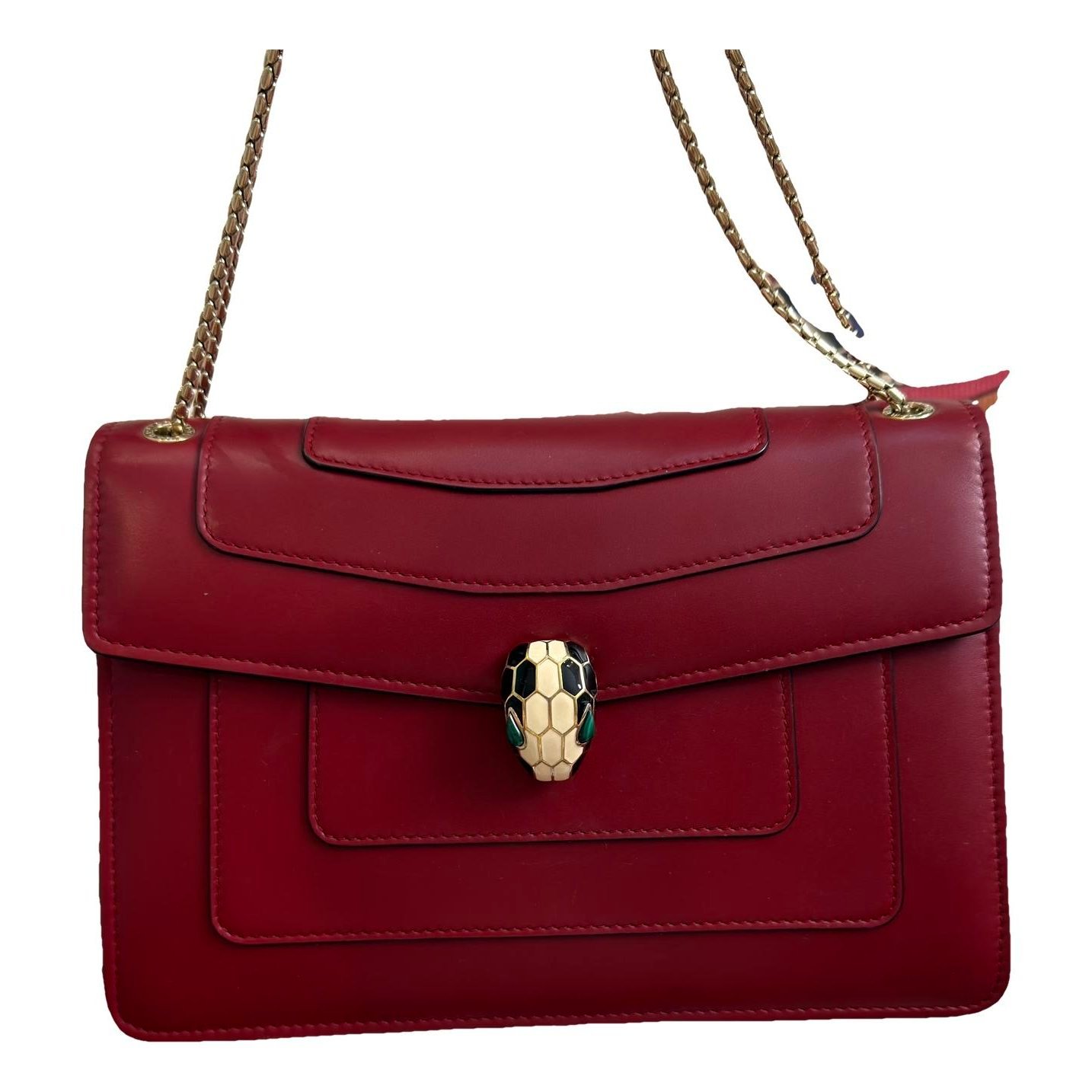 Serpenti leather handbag