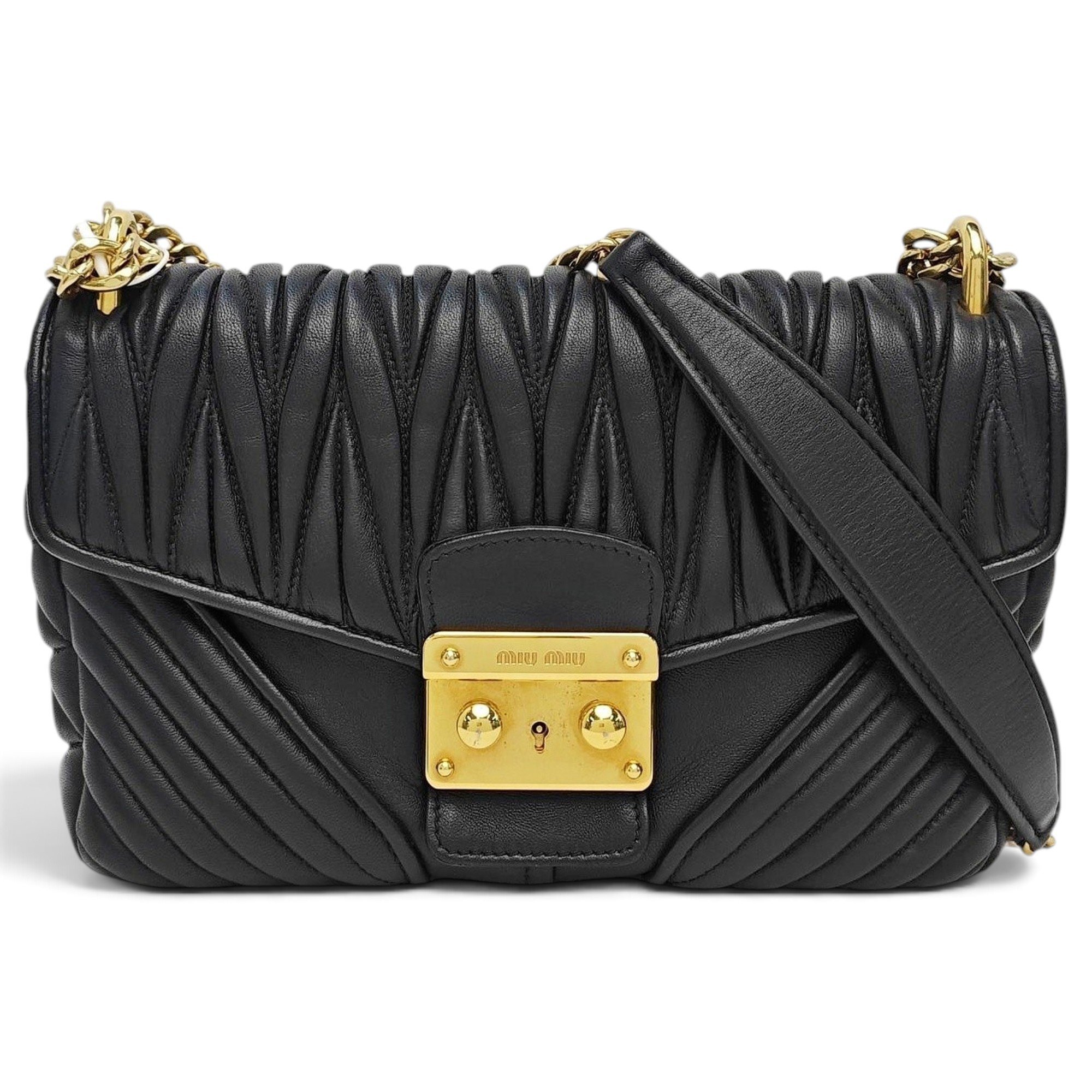 Miu Confidential leather handbag