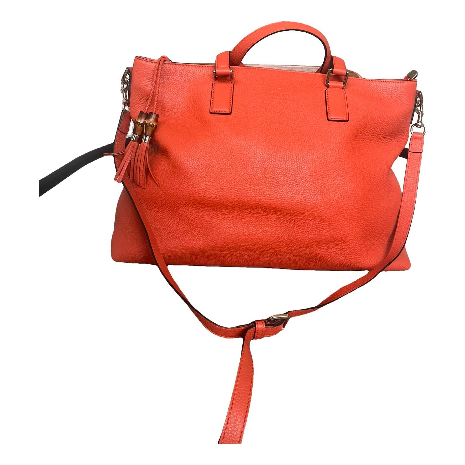 Bamboo Shopper leather tote
