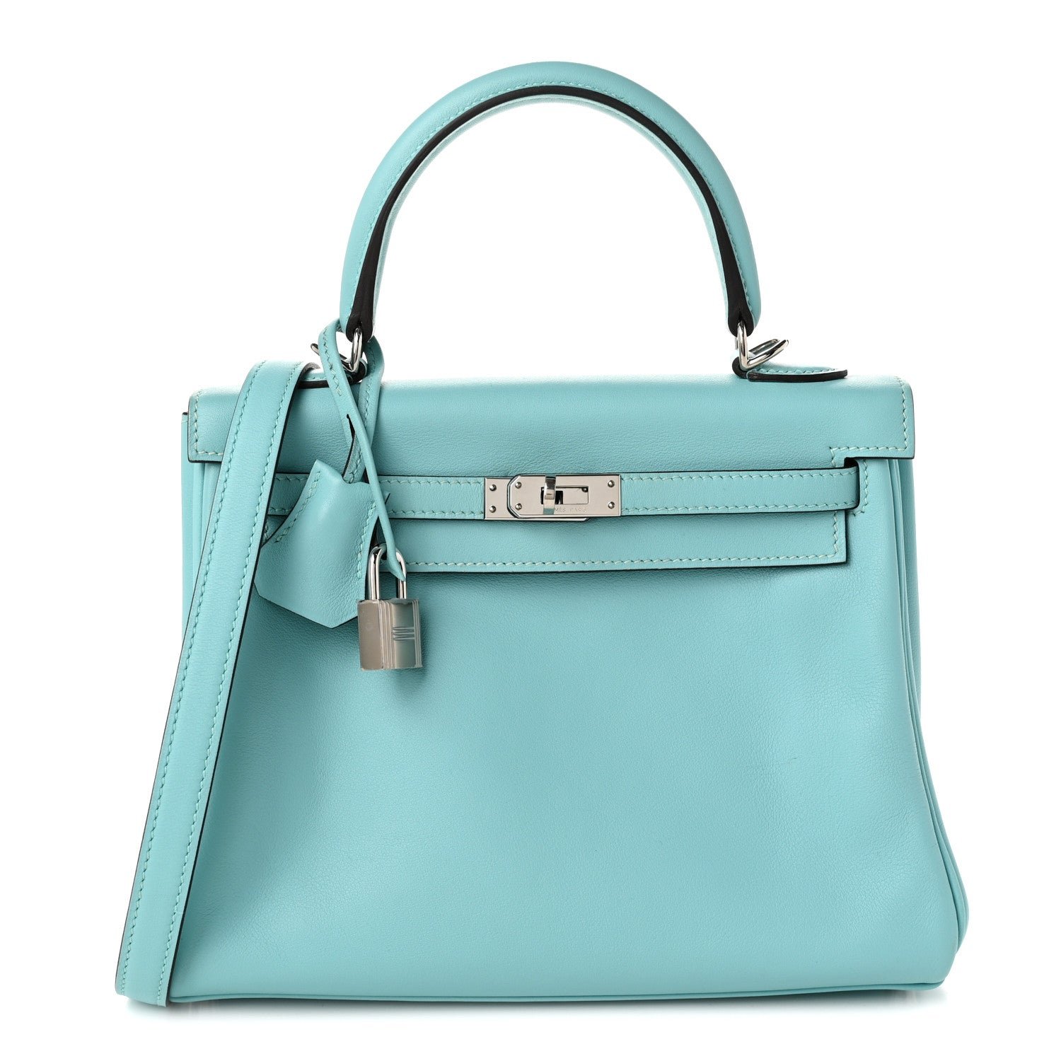 Hermes Swift Kelly Retourne 25 Bleu Atoll