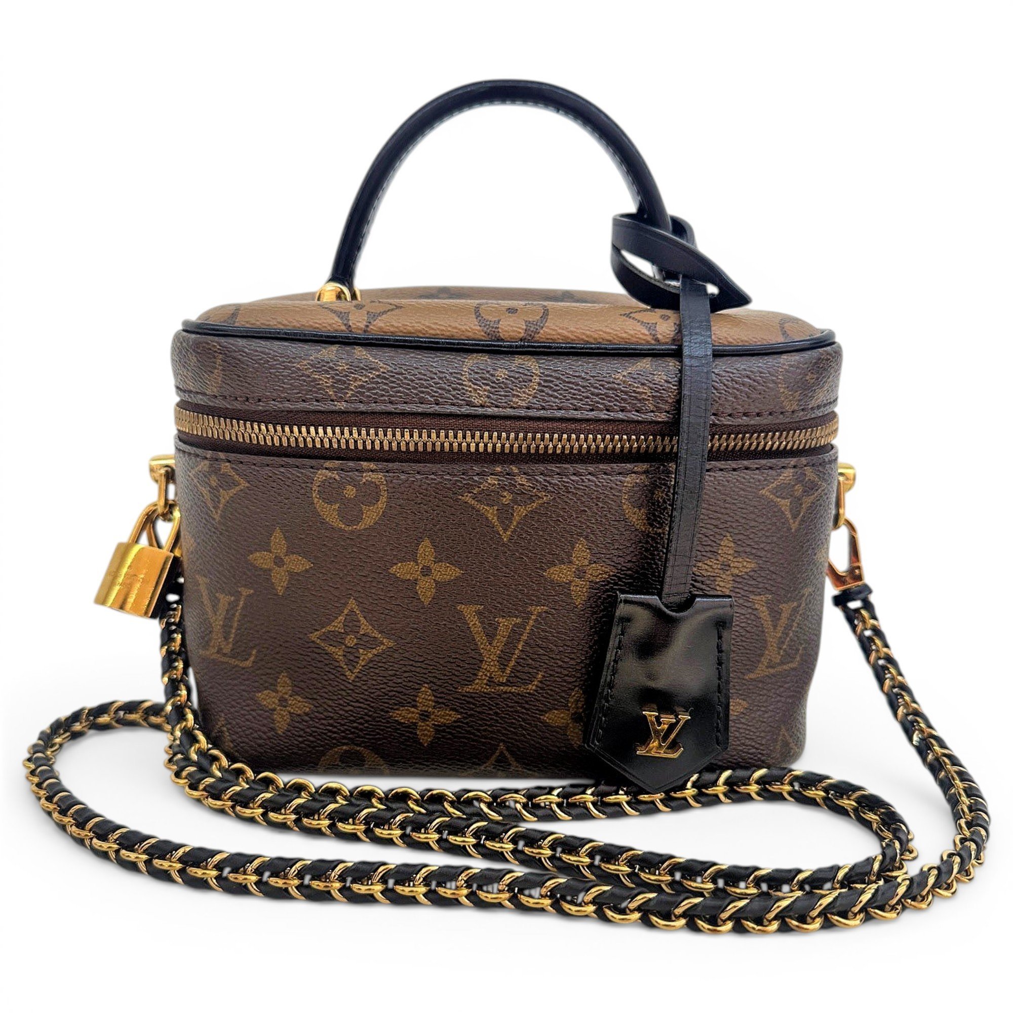 Vanity leather handbag