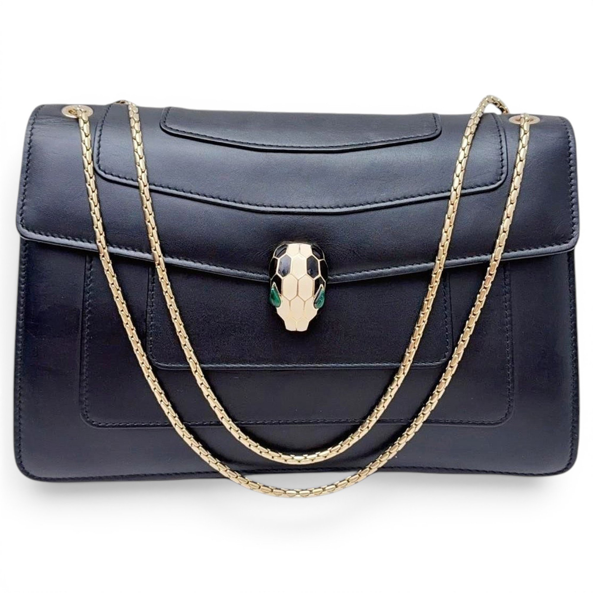 Serpenti leather handbag