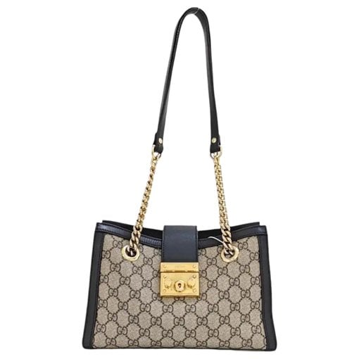 Padlock leather handbag