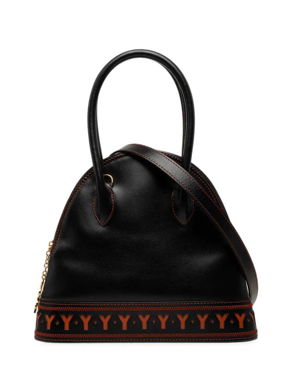 20th Century Leather Y Cutout satchel