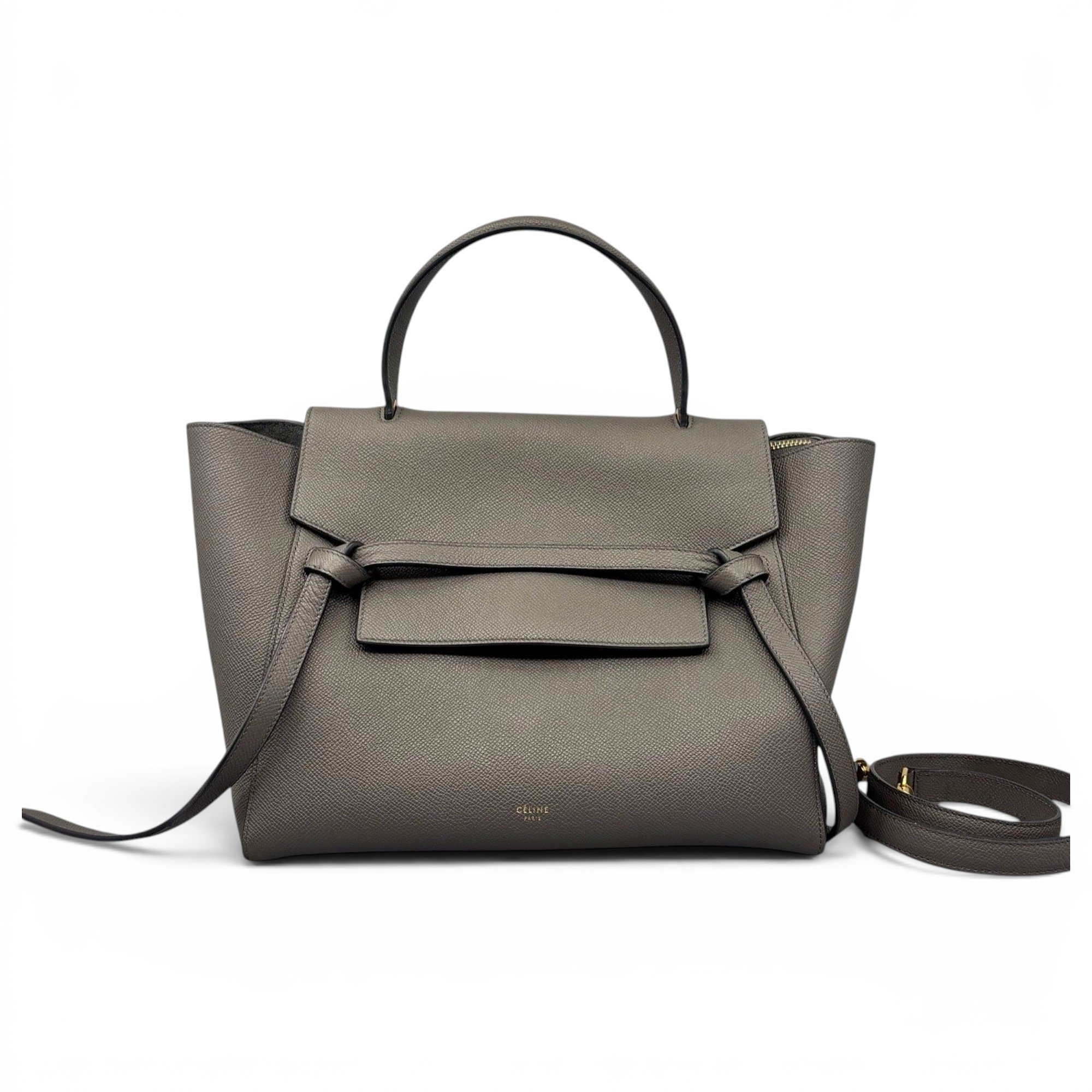 Belt leather handbag