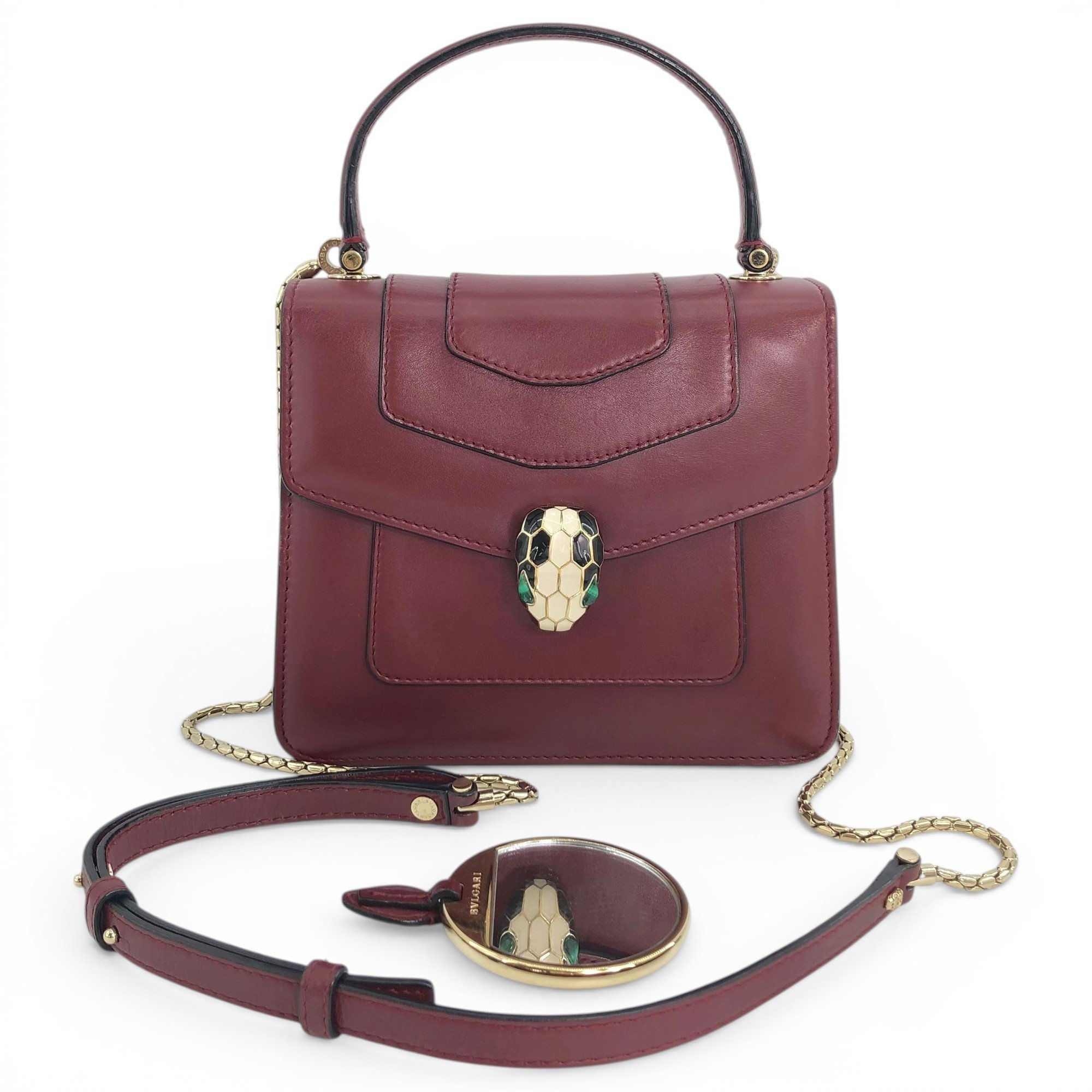 Serpenti leather handbag