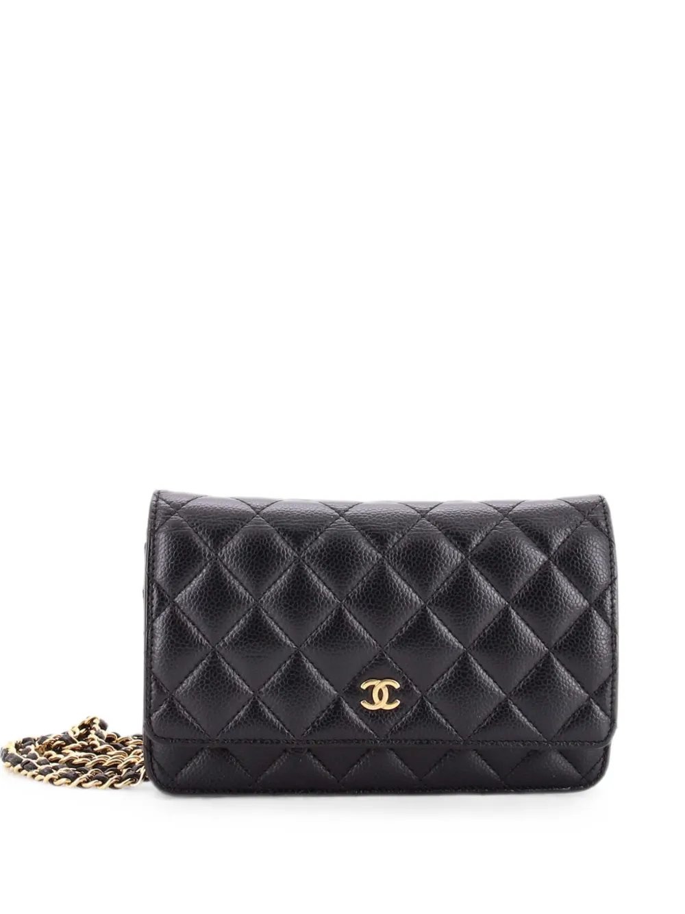 Wallet on Chain Quilted Caviar crossbody bag