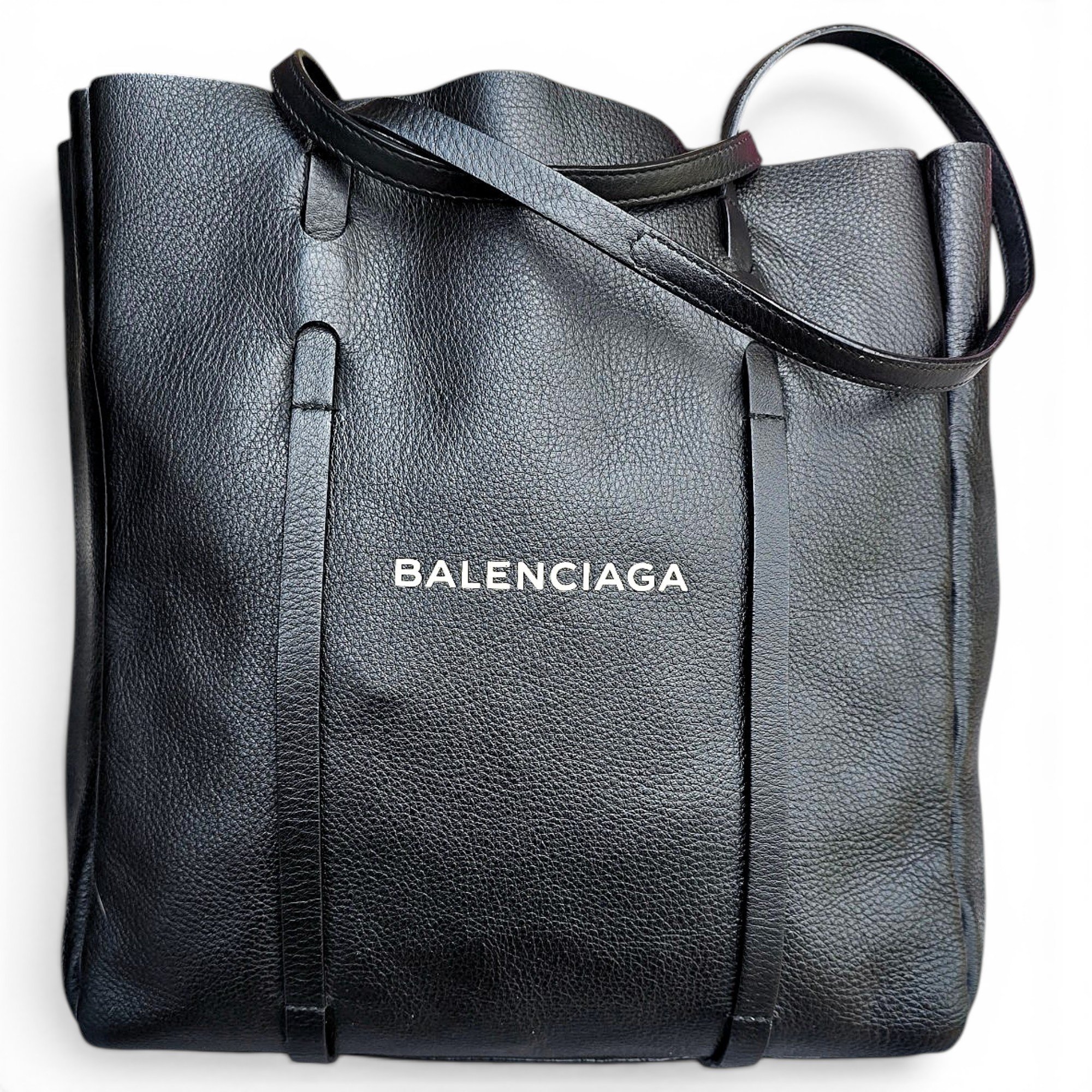 Shopping North South leather tote