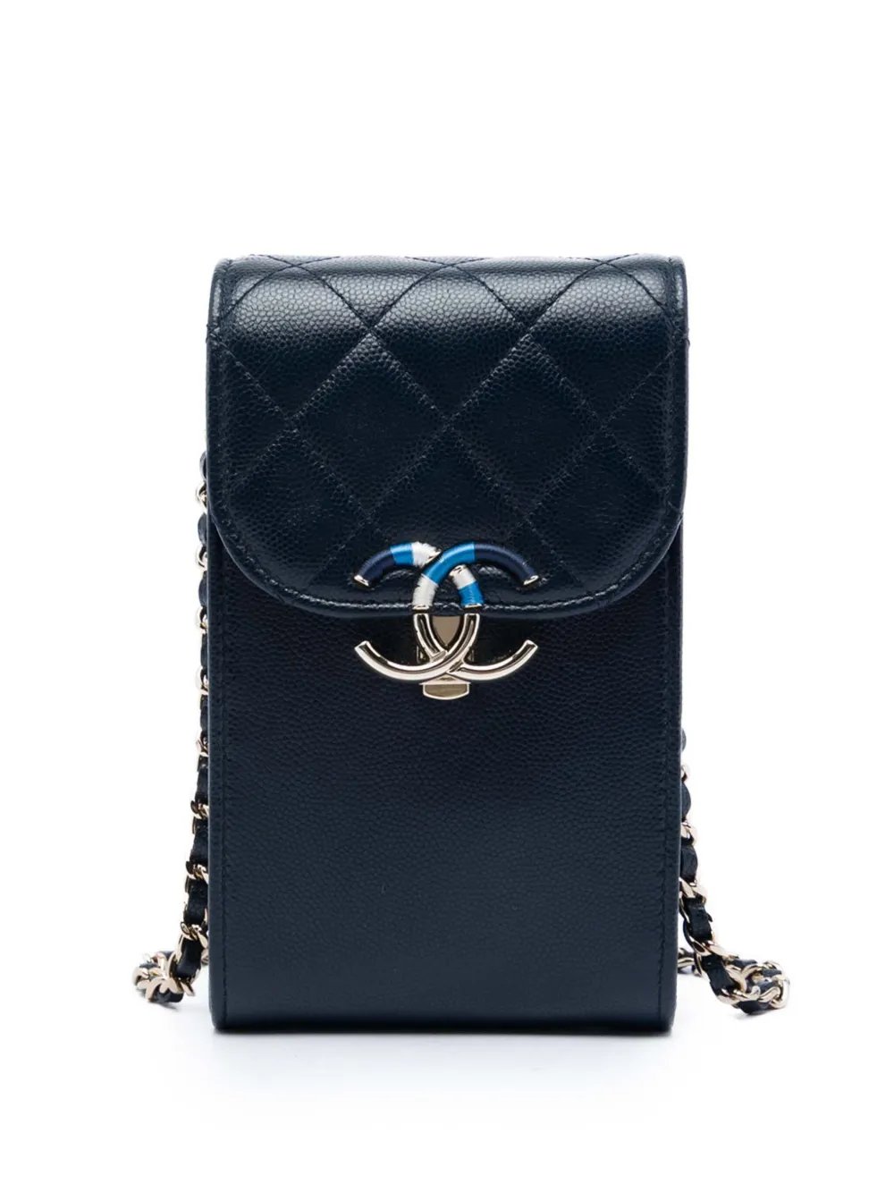 2021 Caviar Thread Around Phone Holder with Chain crossbody bag