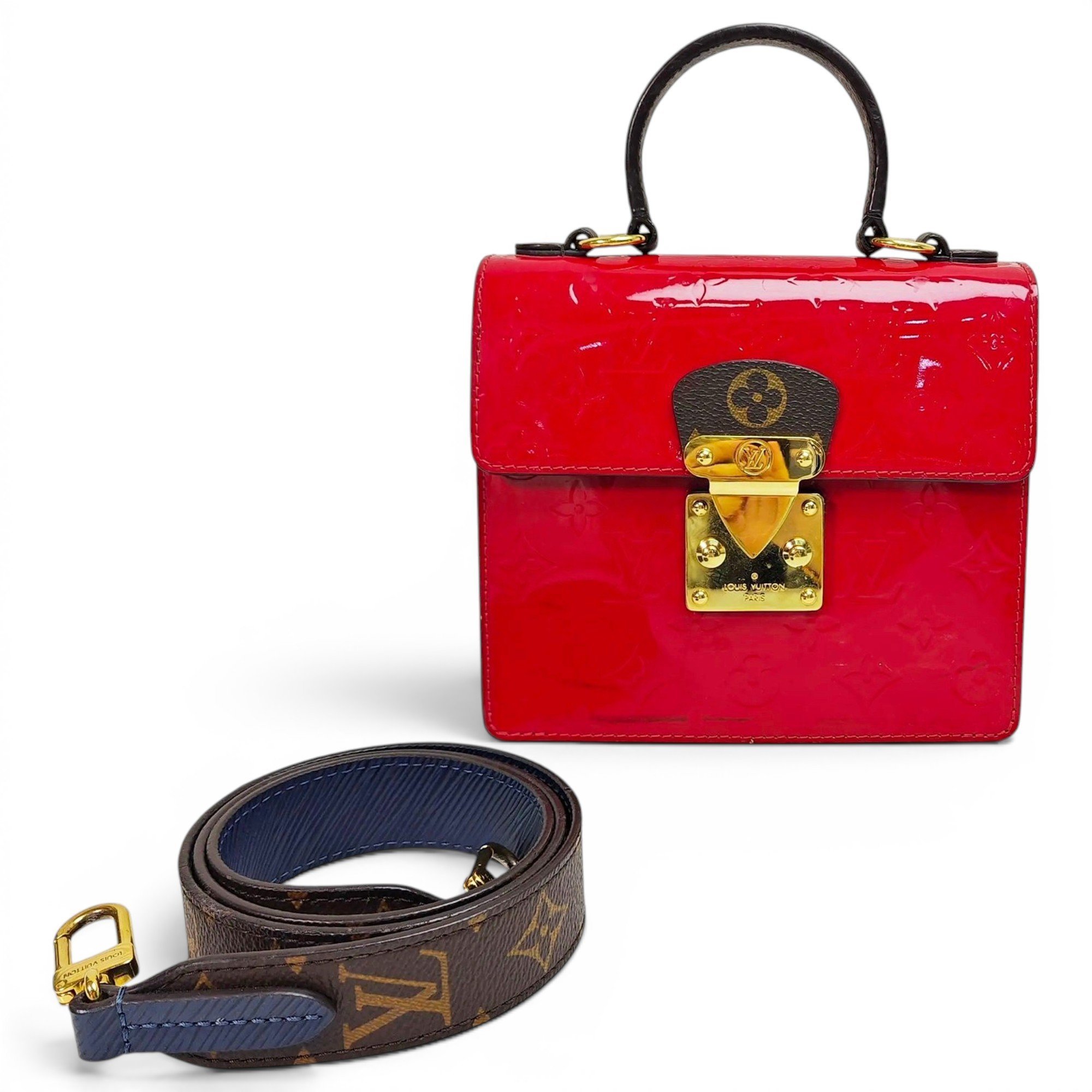 Spring street patent leather crossbody bag