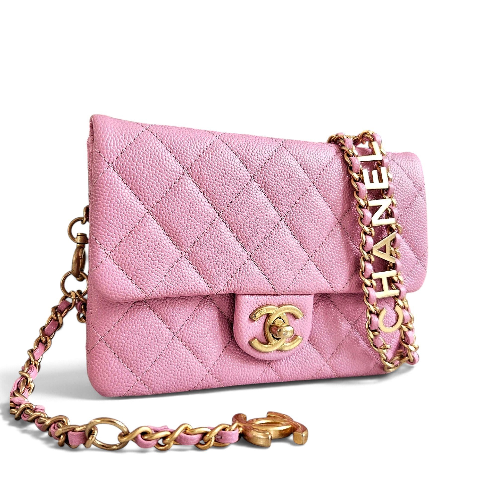 Wallet On Chain leather crossbody bag