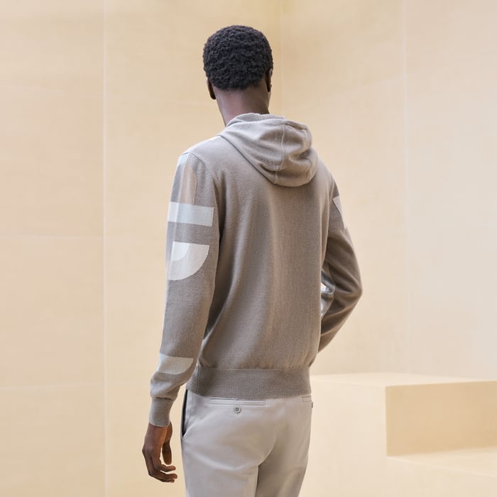 Tourbe Cashmere "Maillon Puzzle" Hooded Sweater