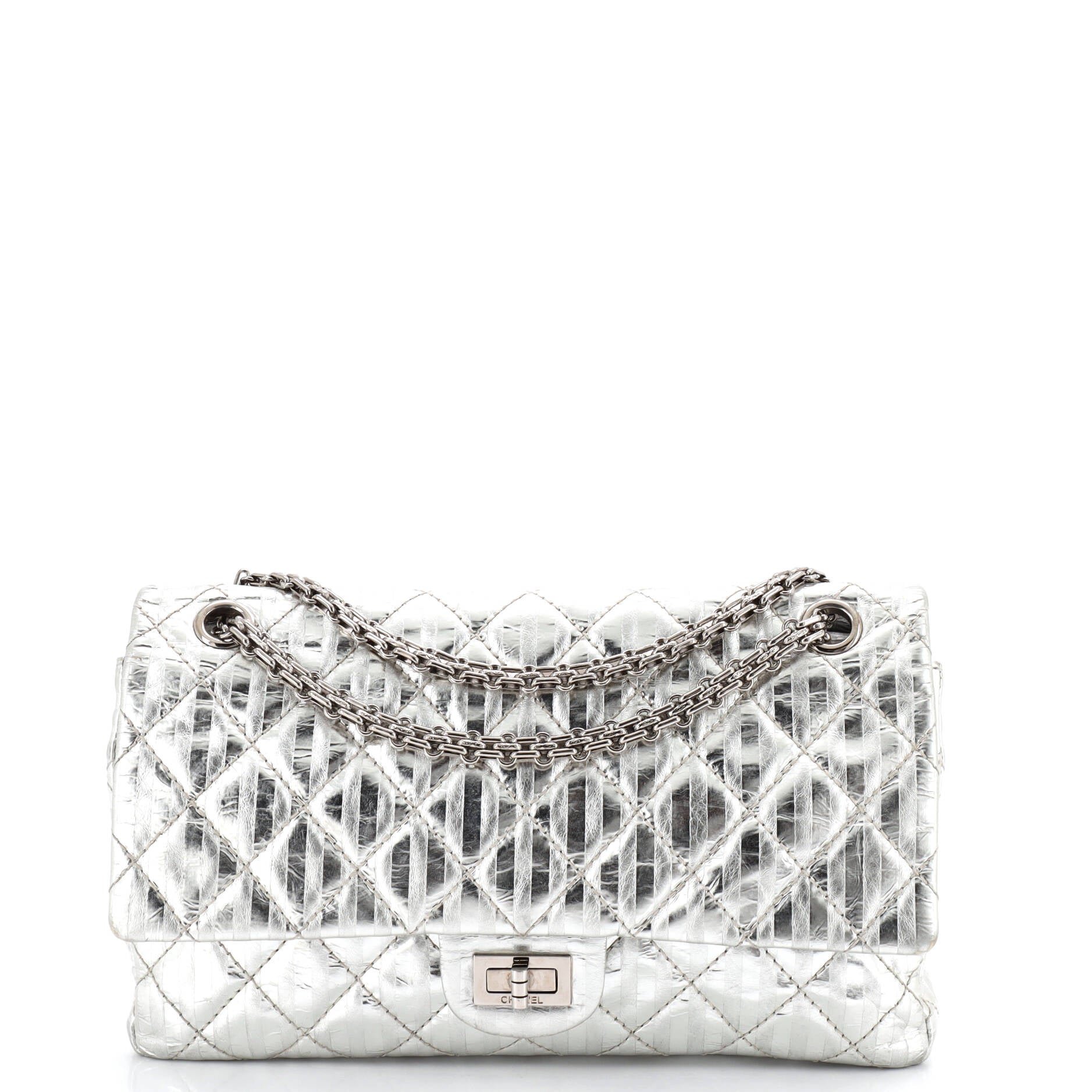 Chanel Rayures Reissue 2.55 Flap Bag Quilted Calfskin 226